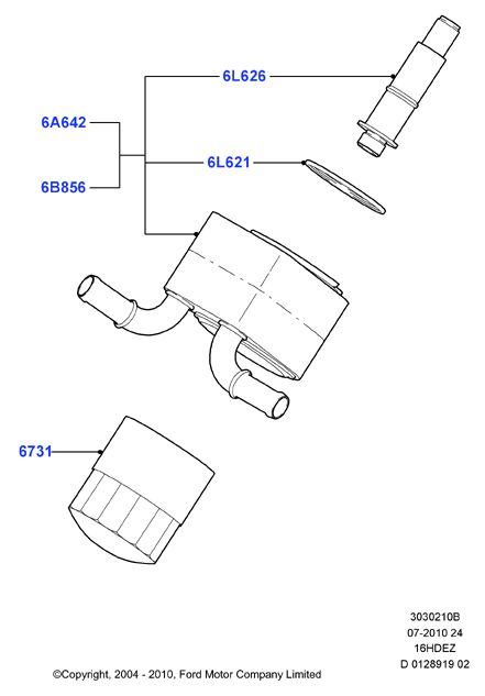 Масляный фильтр Ford 1883037 для Focus 3 1.6 Duratec Ti-VCT