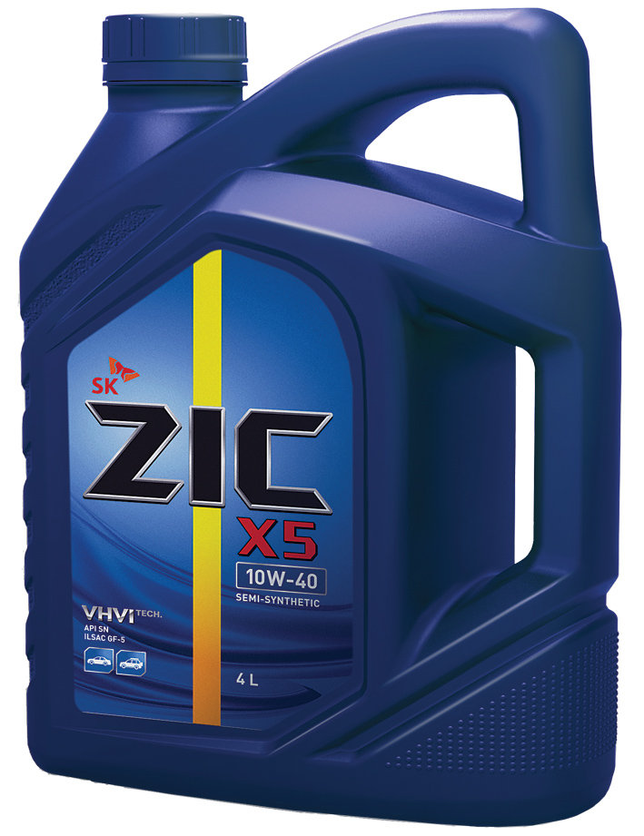Масло моторное полусинтетическое ZIC X5 10W-40 (артикул 162622)