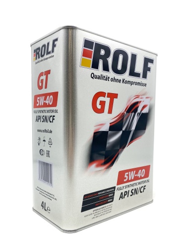 Моторное масло синтетическое ROLF GT 5W-40 (артикул 322229)