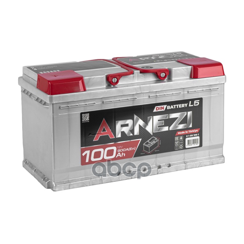 Аккумулятор Arnezi DIN 100 Ач прямой L+ 353x175x190 L5 EN 900 А ARNEZI E1091001