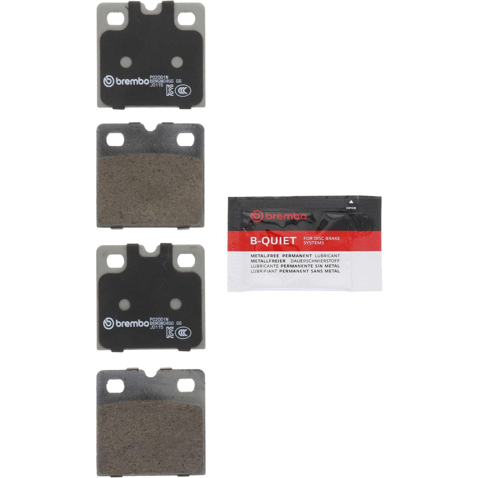 Задние тормозные колодки Brembo P02001N