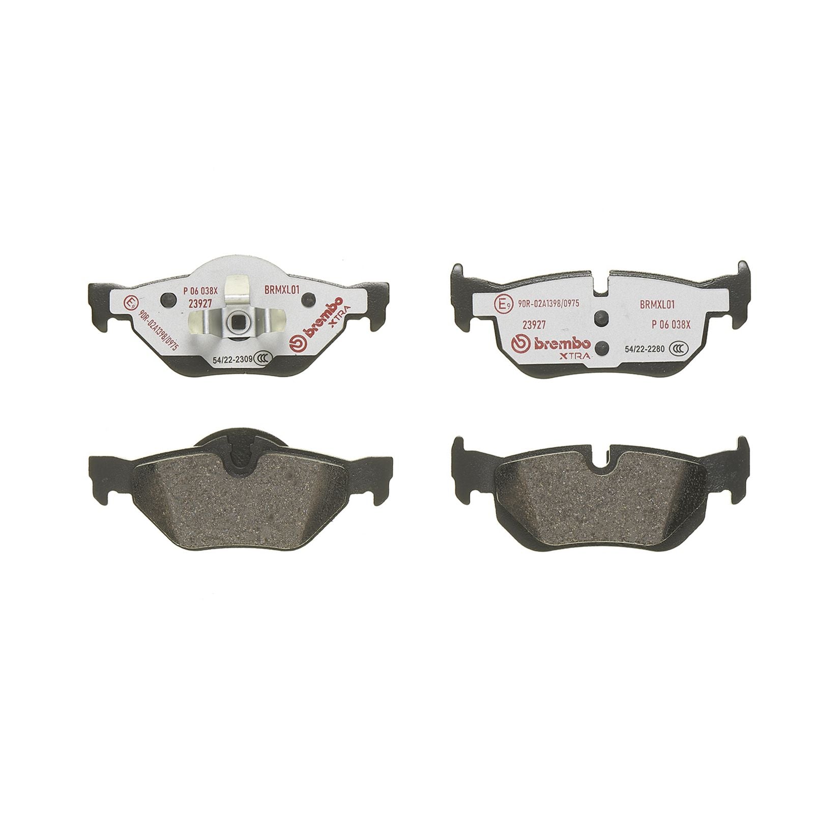 Задние тормозные колодки с низким содержанием металла Brembo XTRA P06038X