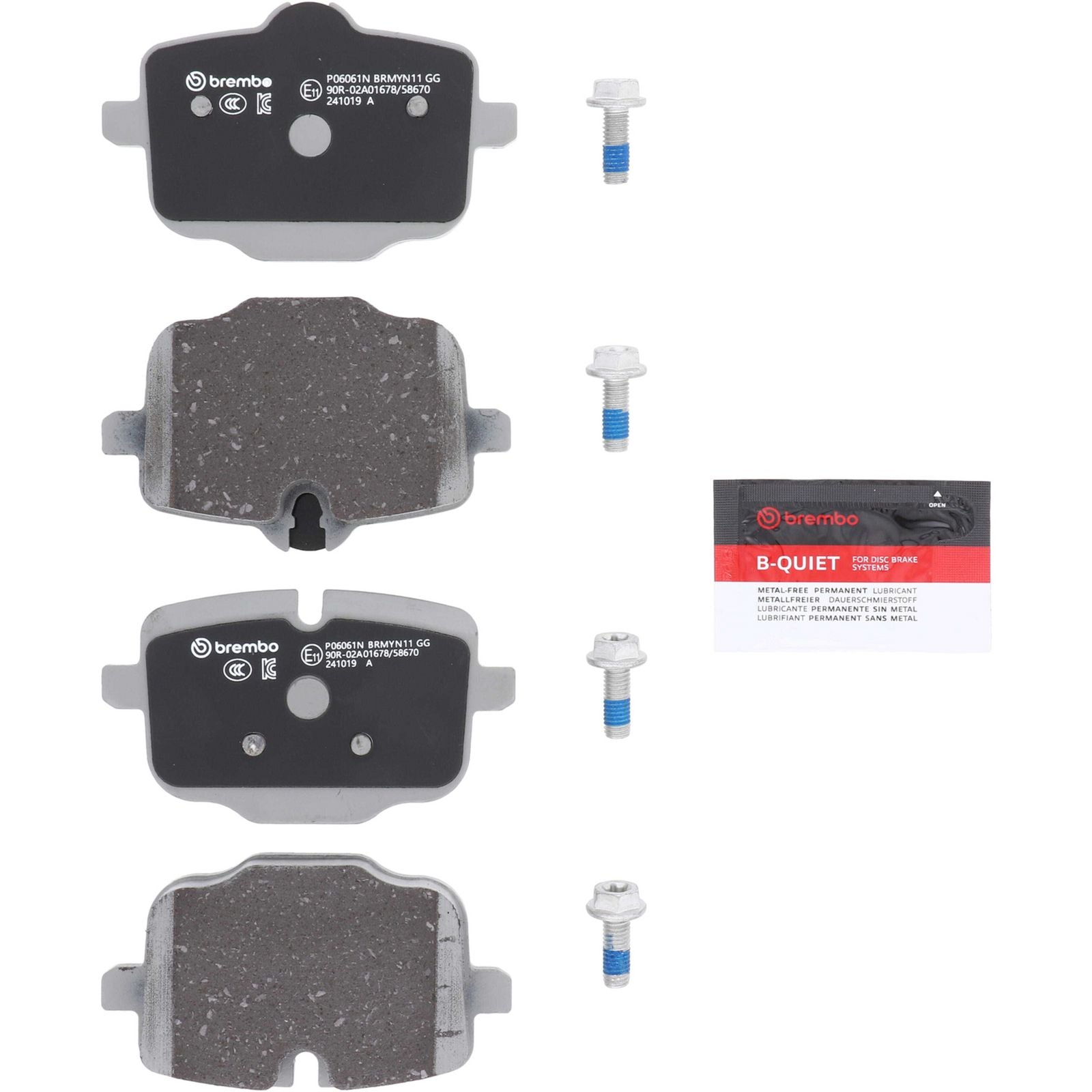 Керамические задние тормозные колодки Brembo PRIME P06061N