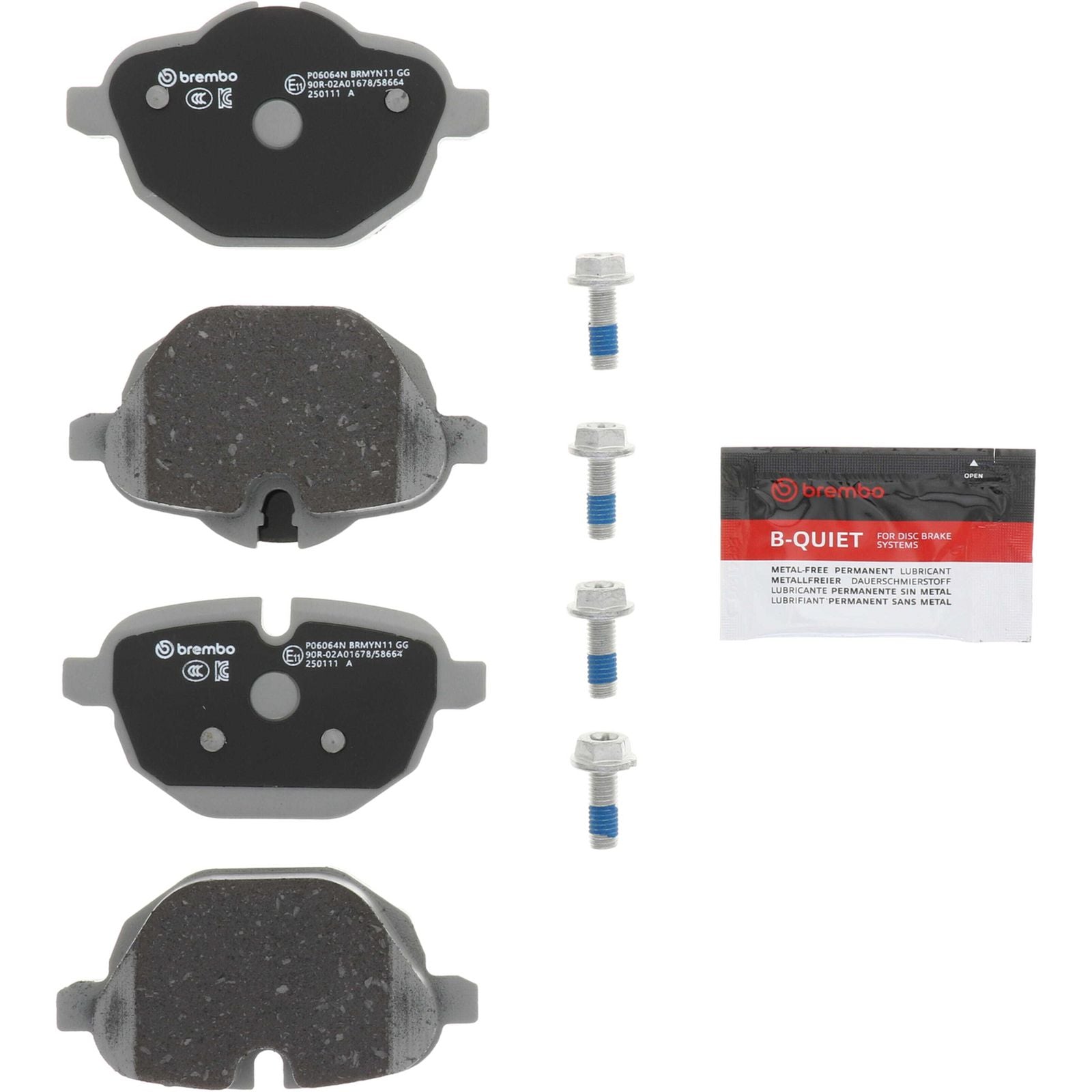 Керамические задние тормозные колодки Brembo PRIME P06064N