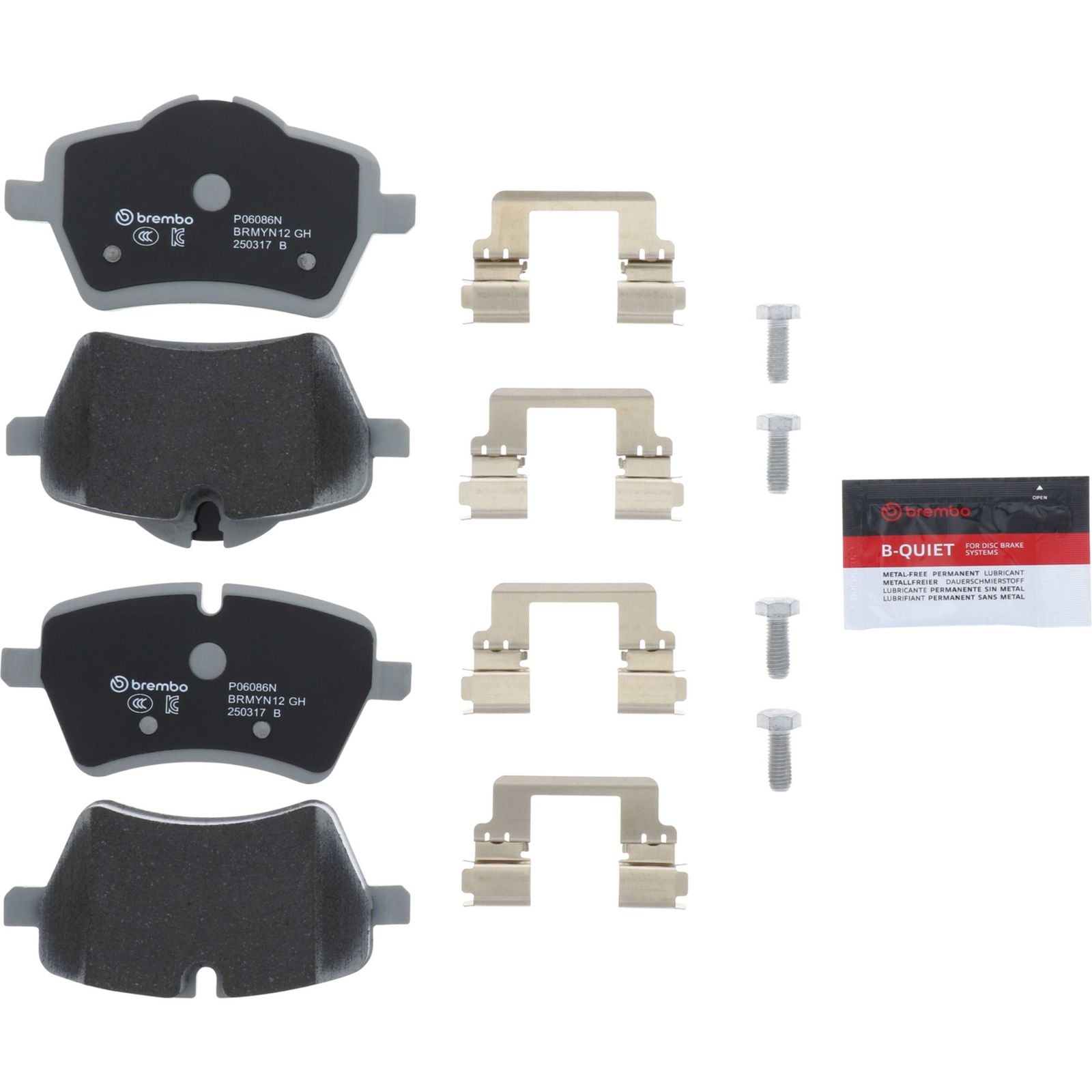 Керамические передние тормозные колодки Brembo PRIME P06086N
