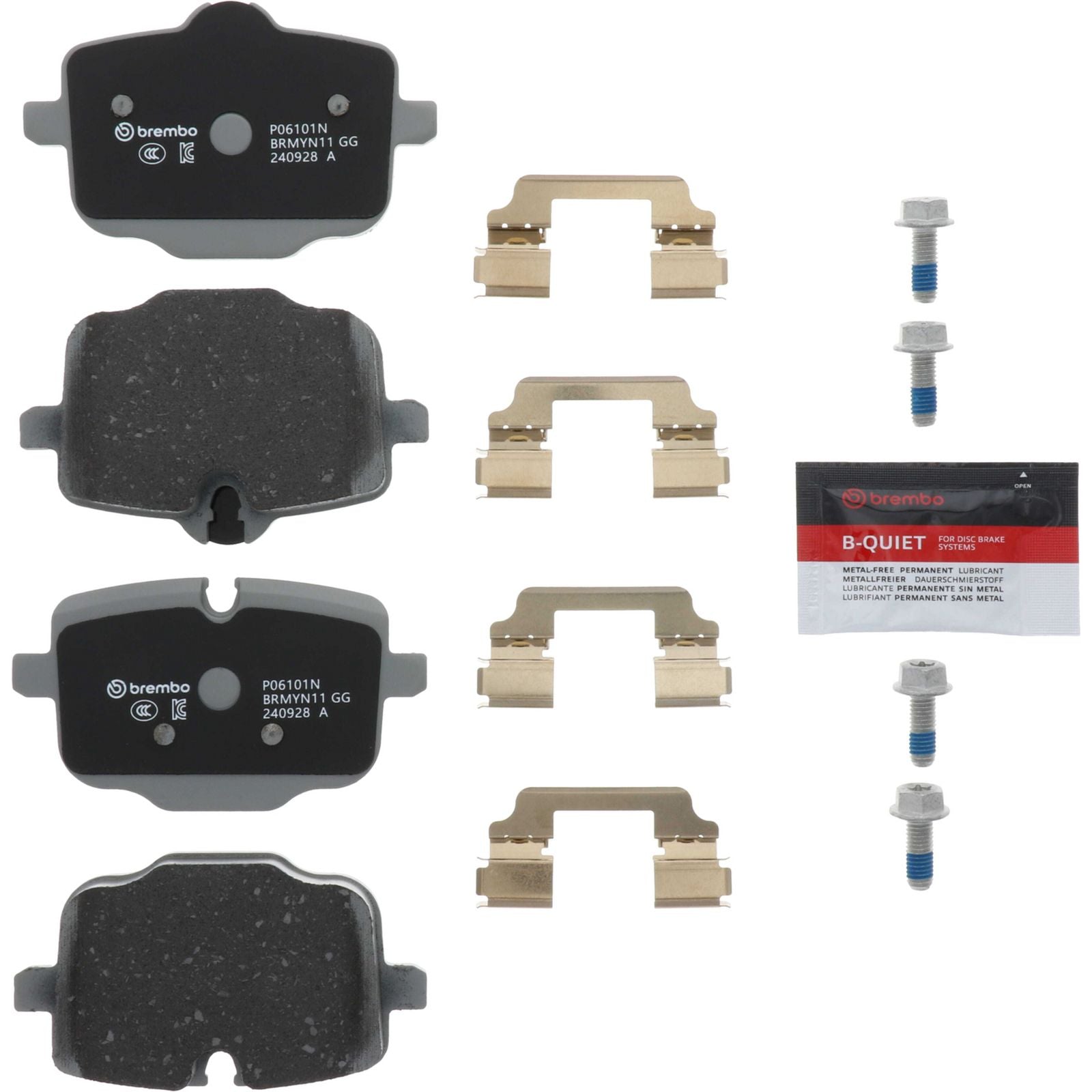 Керамические задние тормозные колодки Brembo PRIME P06101N