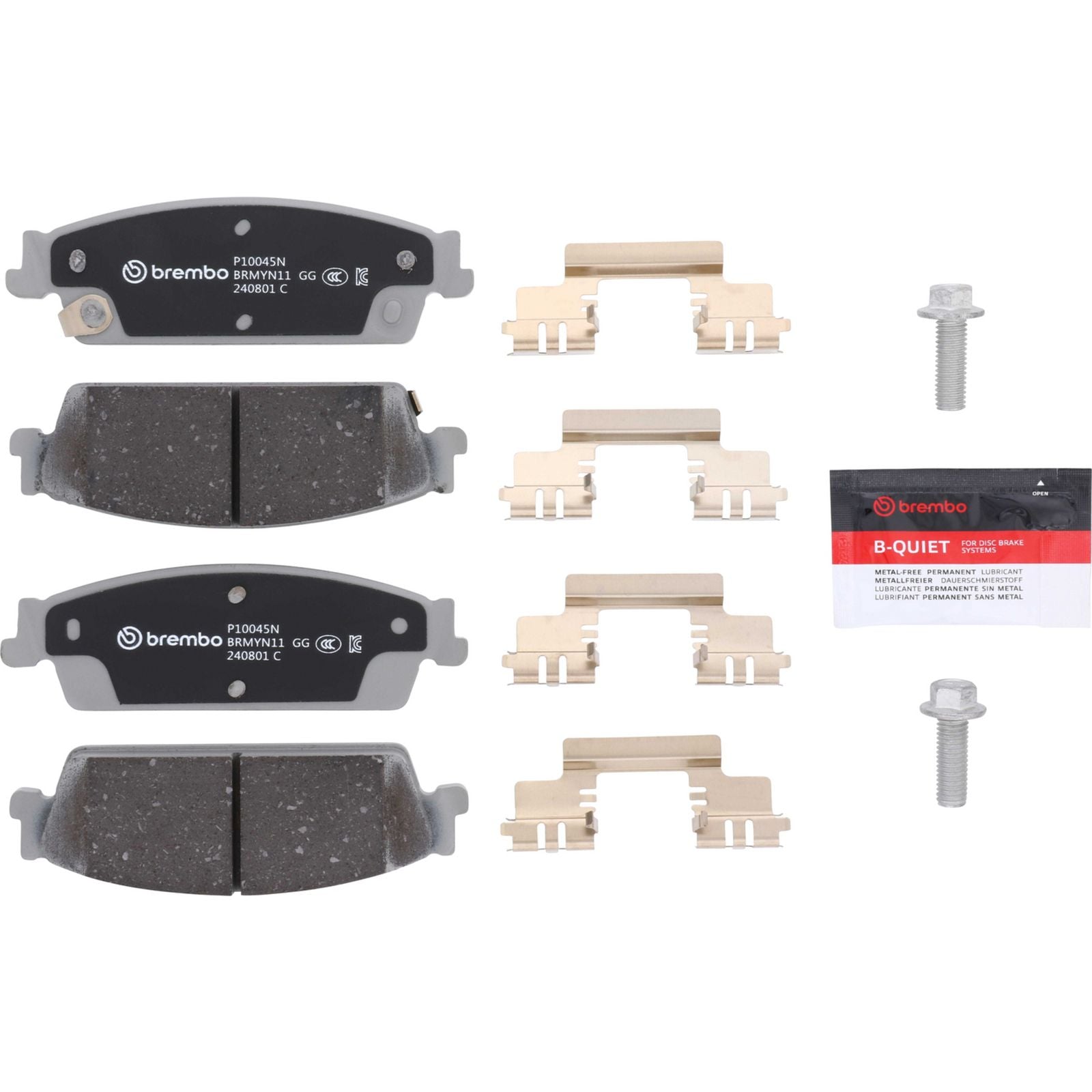 Керамические задние тормозные колодки Brembo PRIME P10045N