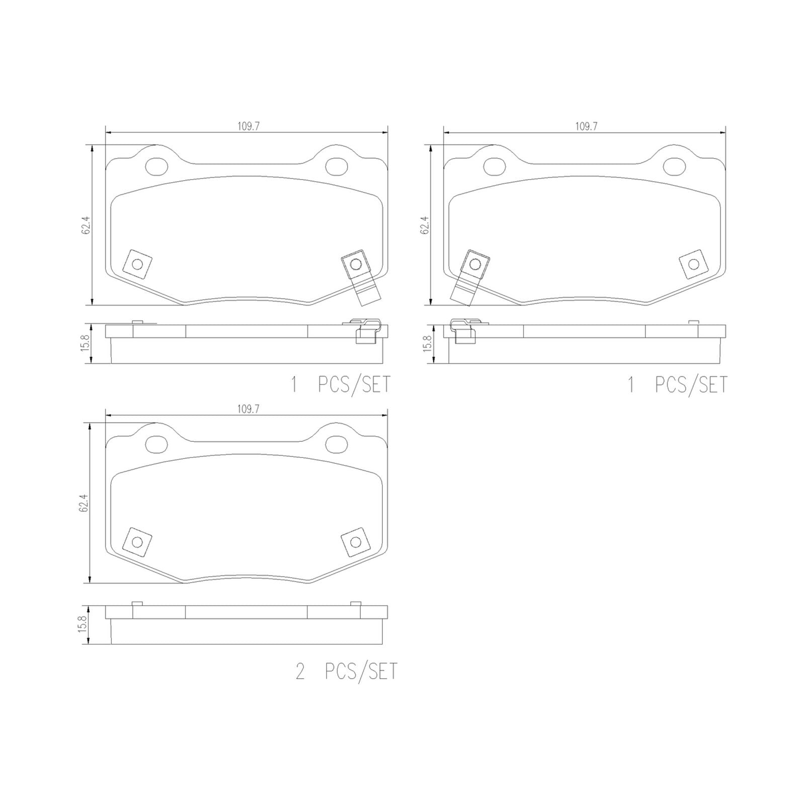 Керамические задние тормозные колодки Brembo PRIME P10090N