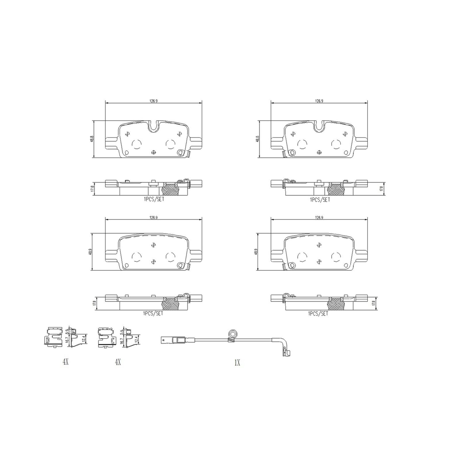 Керамические задние тормозные колодки Brembo PRIME P10098N