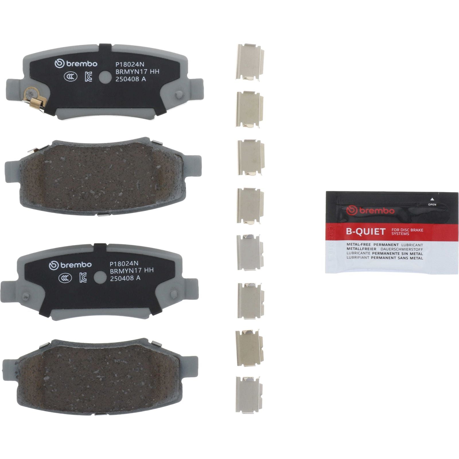 Керамические задние тормозные колодки Brembo PRIME P18024N