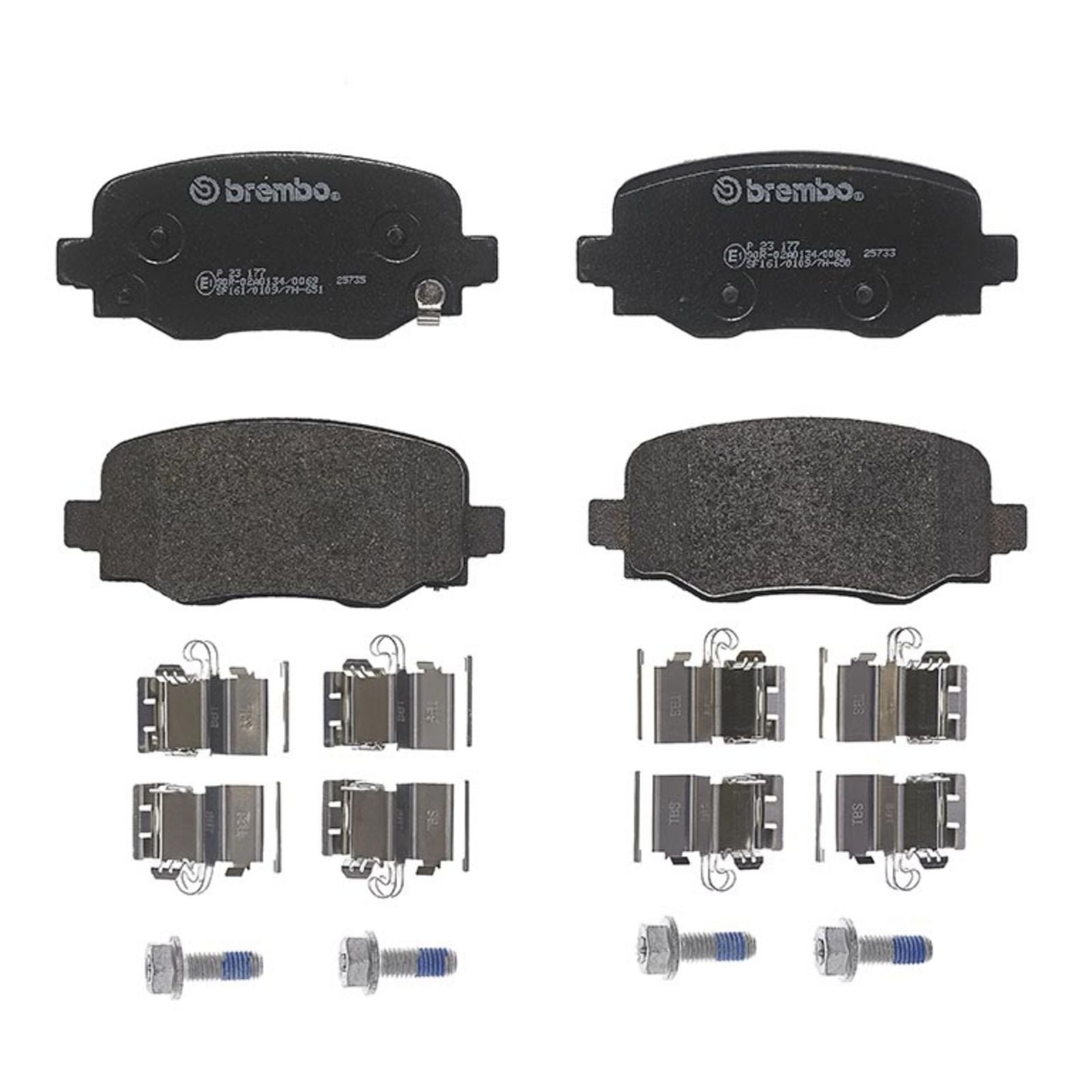 Задние тормозные колодки с низким содержанием металла Brembo PRIME P23177