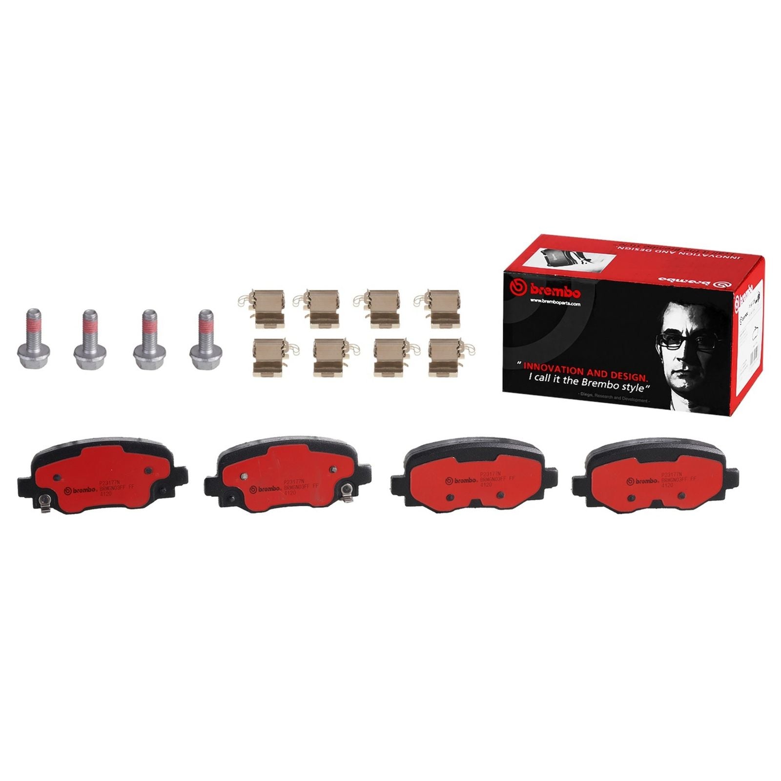 Керамические задние тормозные колодки Brembo PRIME P23177N