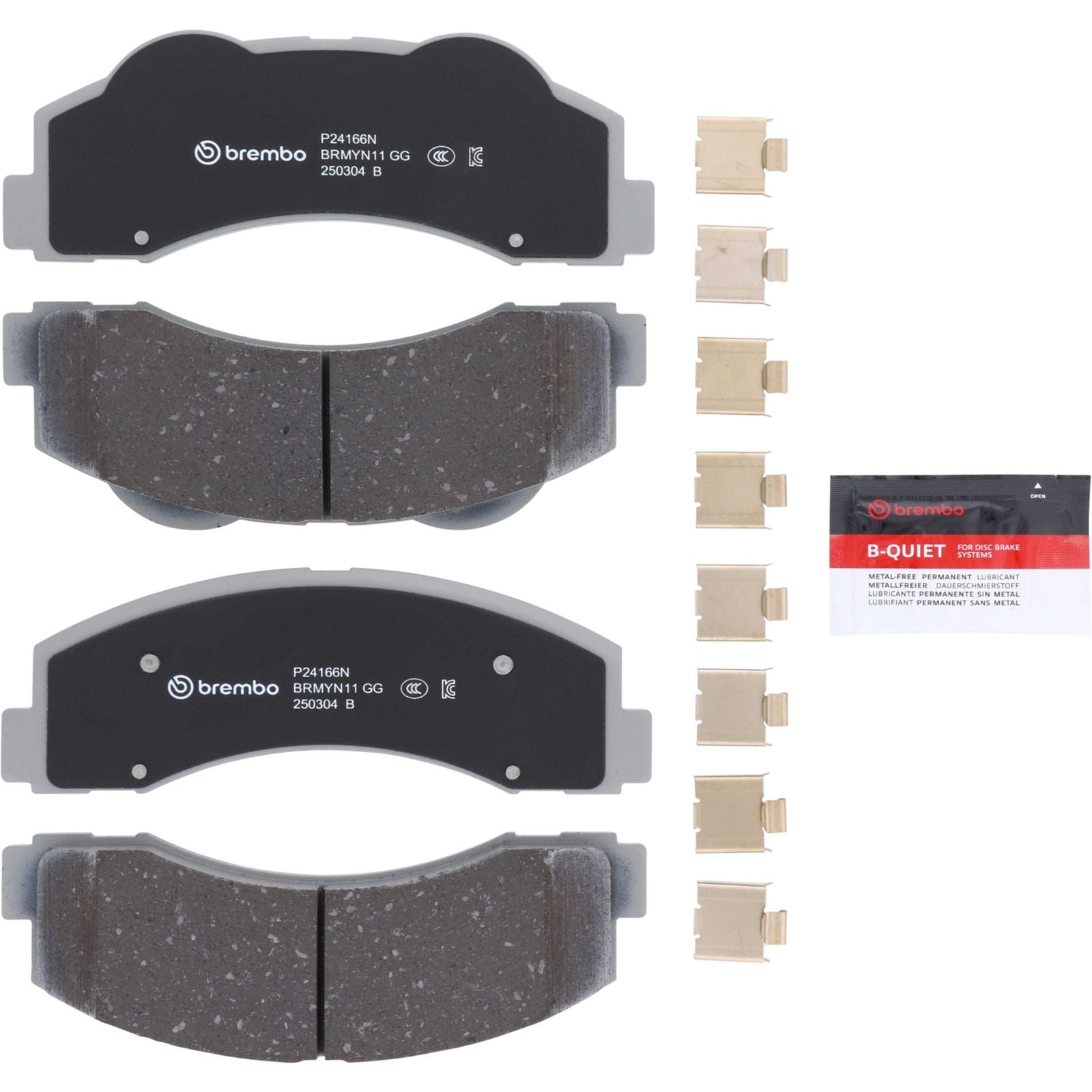 Керамические передние тормозные колодки Brembo PRIME P24166N