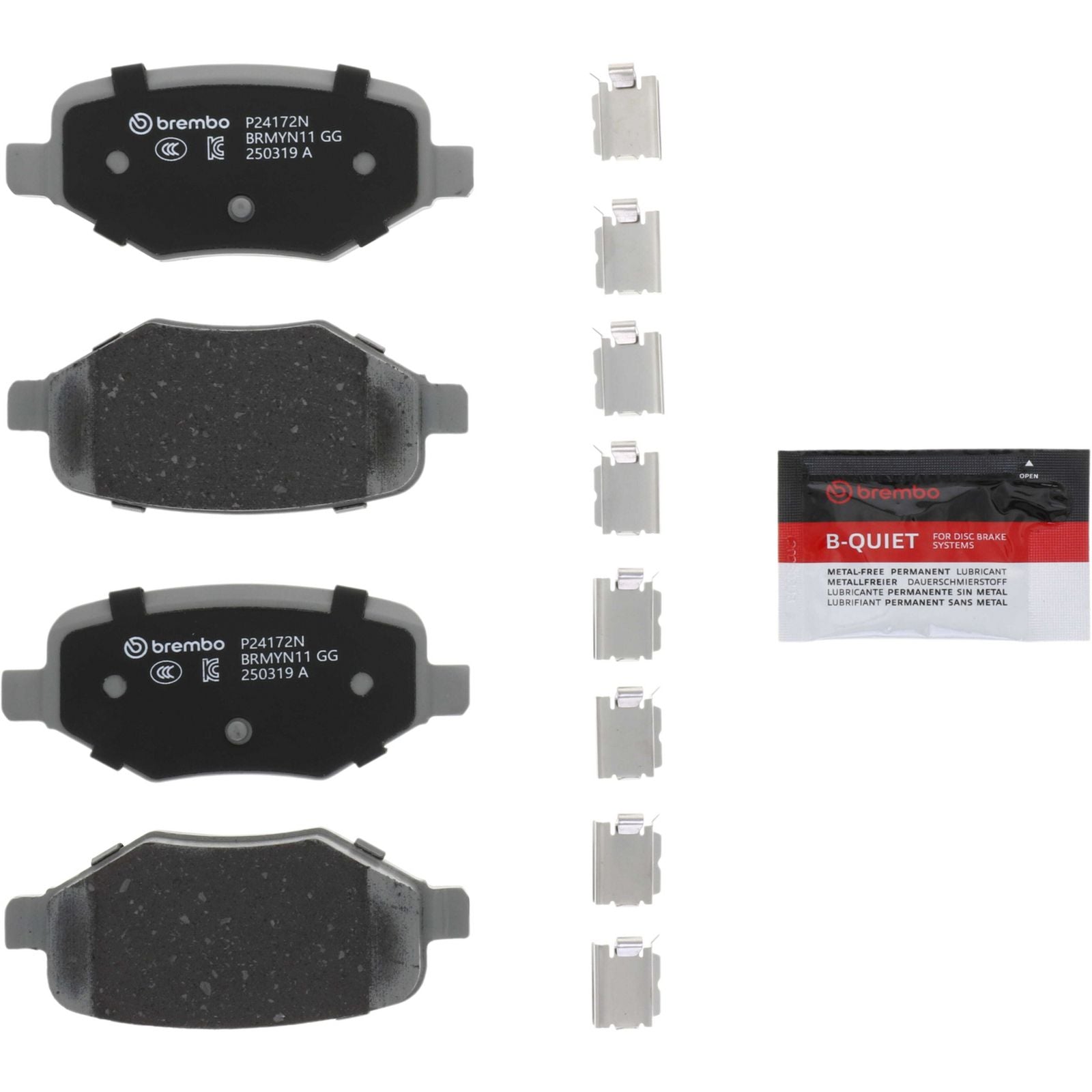 Керамические задние тормозные колодки Brembo PRIME P24172N