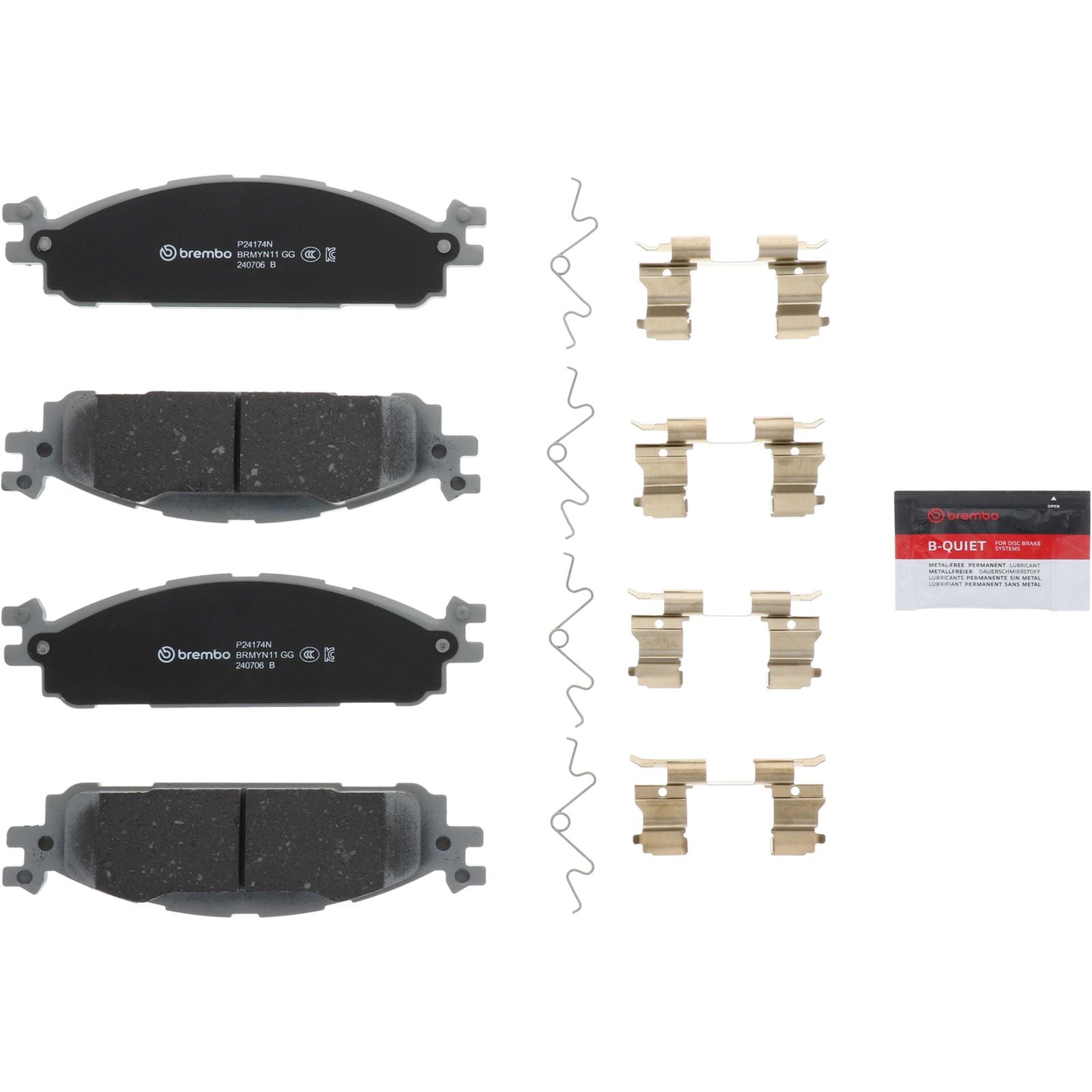 Керамические передние тормозные колодки Brembo PRIME P24174N