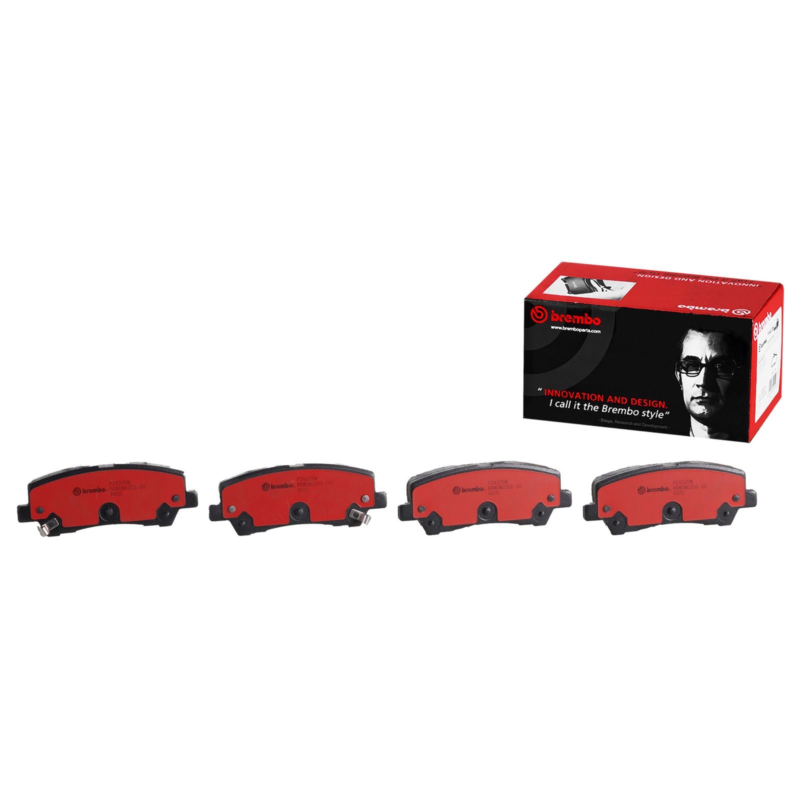Керамические задние тормозные колодки Brembo PRIME P24205N