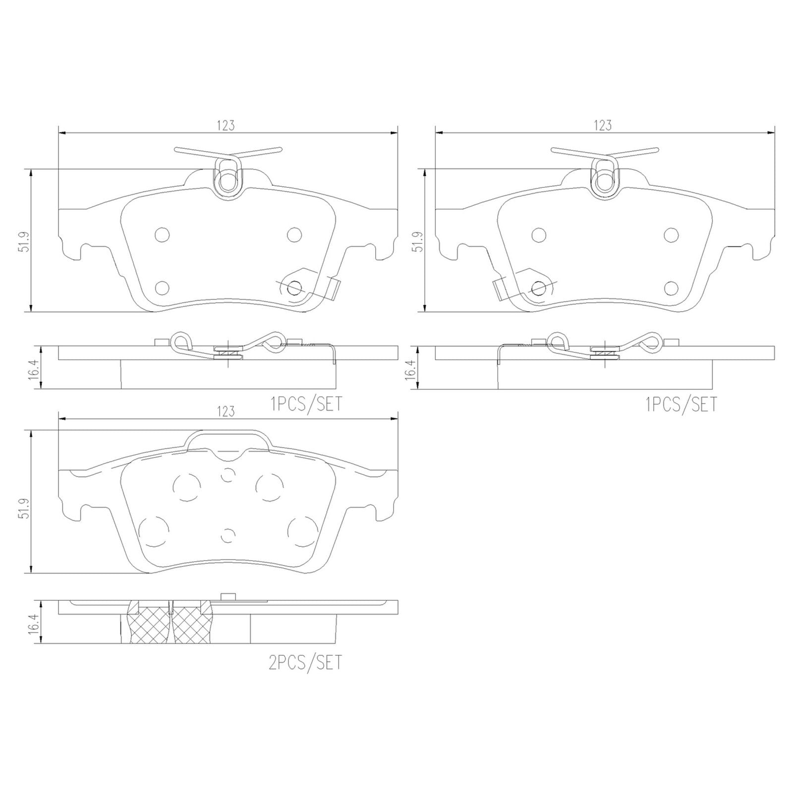Керамические задние тормозные колодки Brembo PRIME P24216N
