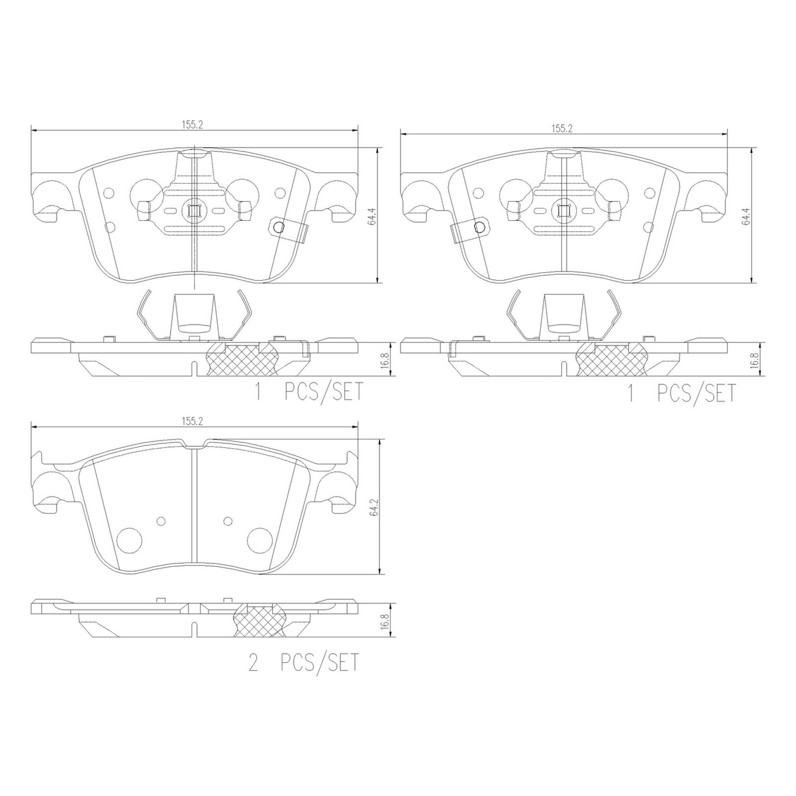 Керамические передние тормозные колодки Brembo PRIME P24218N