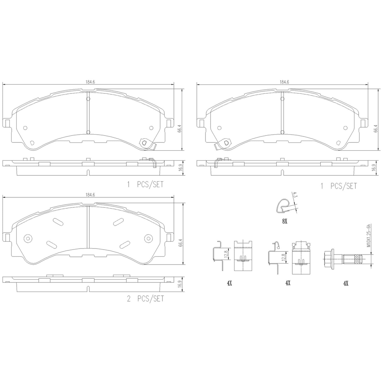 Передние тормозные колодки с низким содержанием металла Brembo PRIME P24241