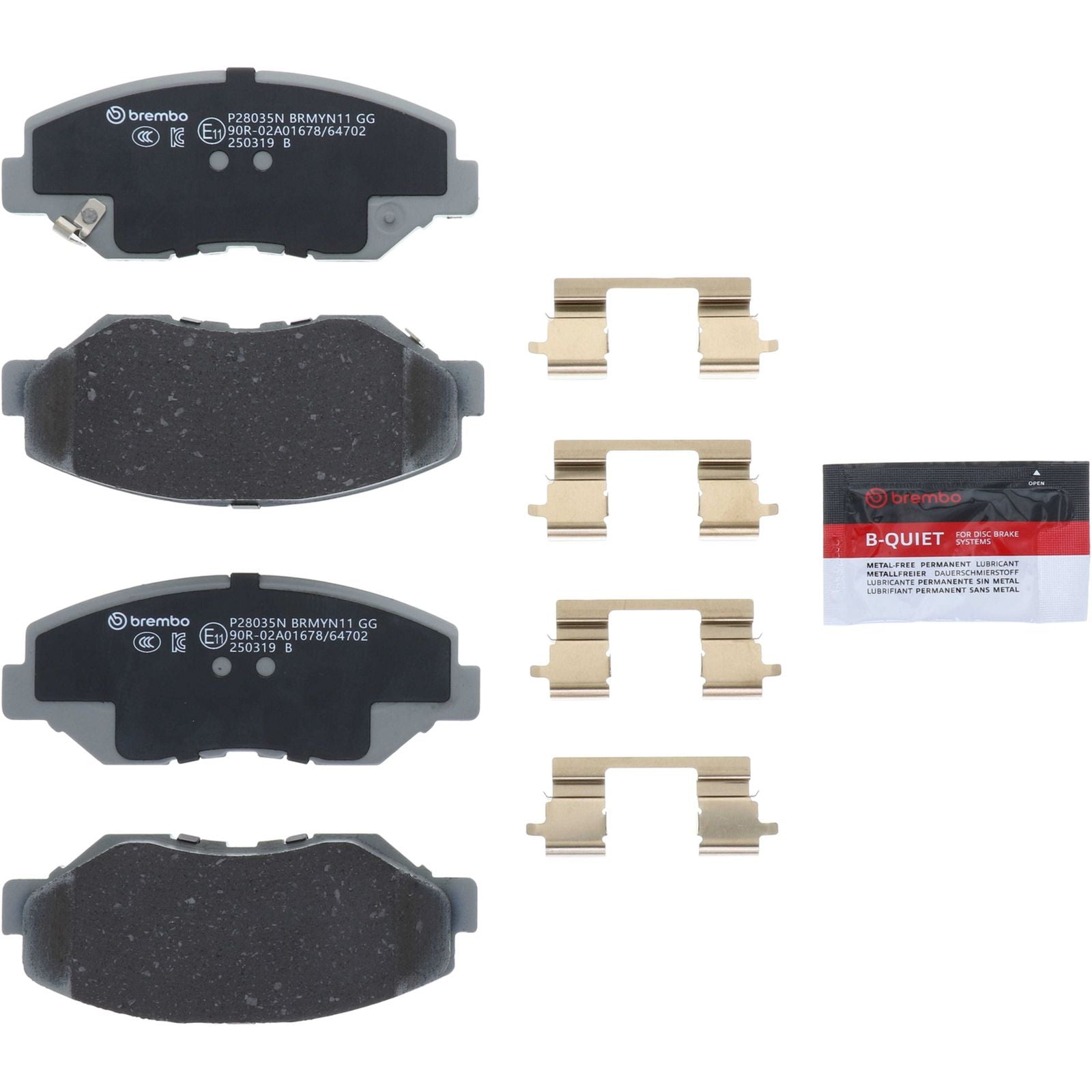 Керамические передние тормозные колодки Brembo PRIME P28035N