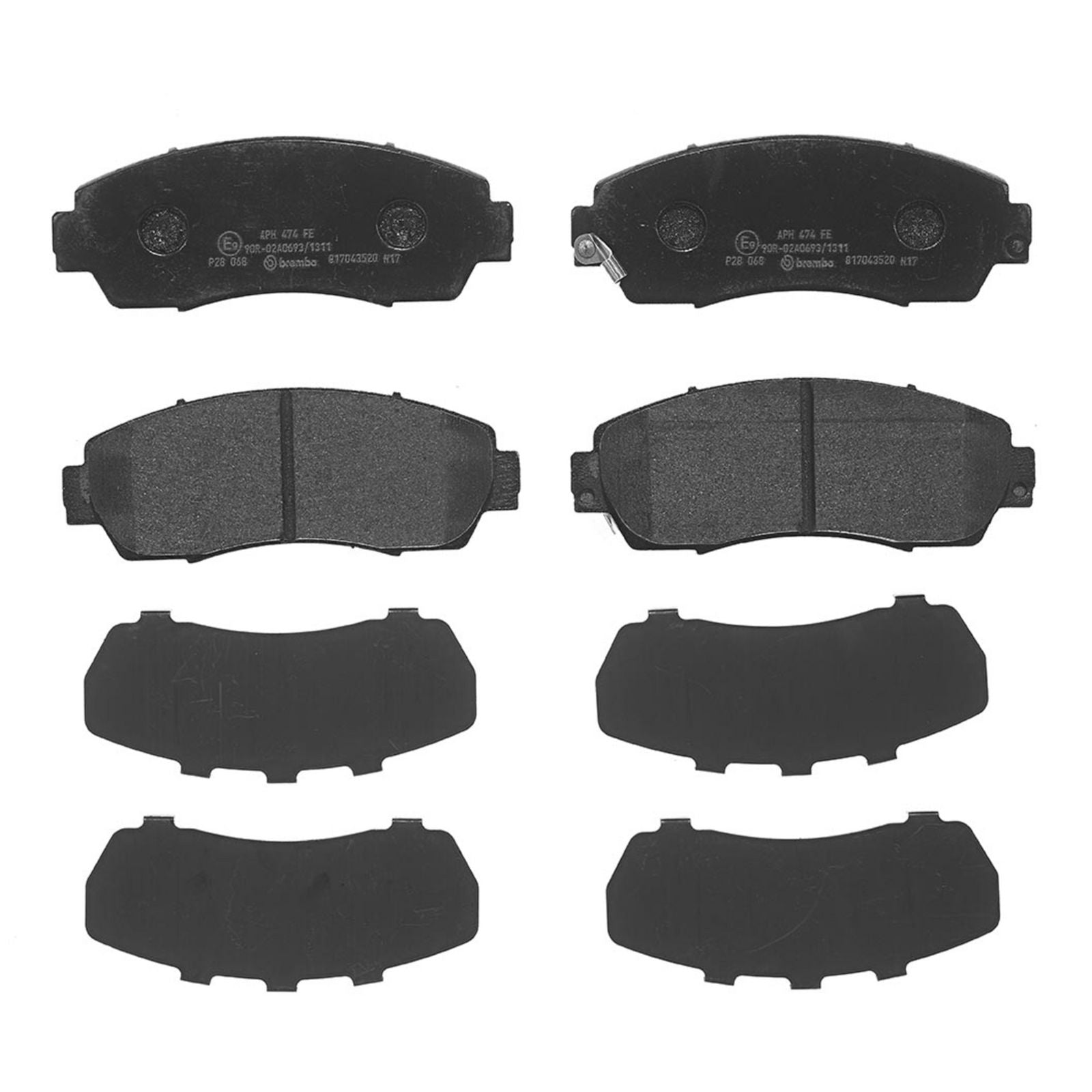 Передние тормозные колодки с низким содержанием металла Brembo PRIME P28068
