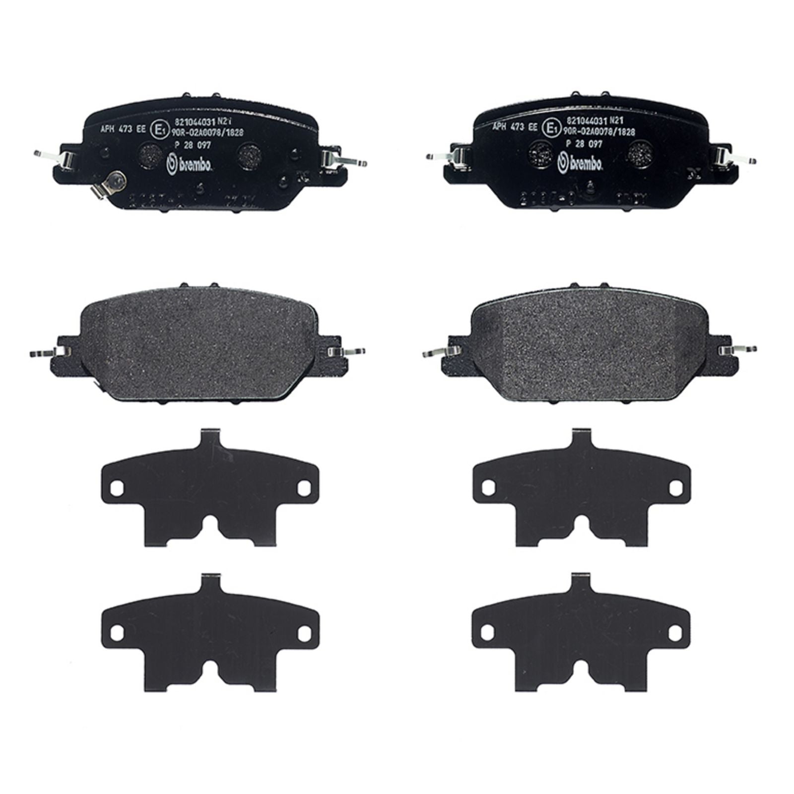 Задние тормозные колодки с низким содержанием металла Brembo PRIME P28097