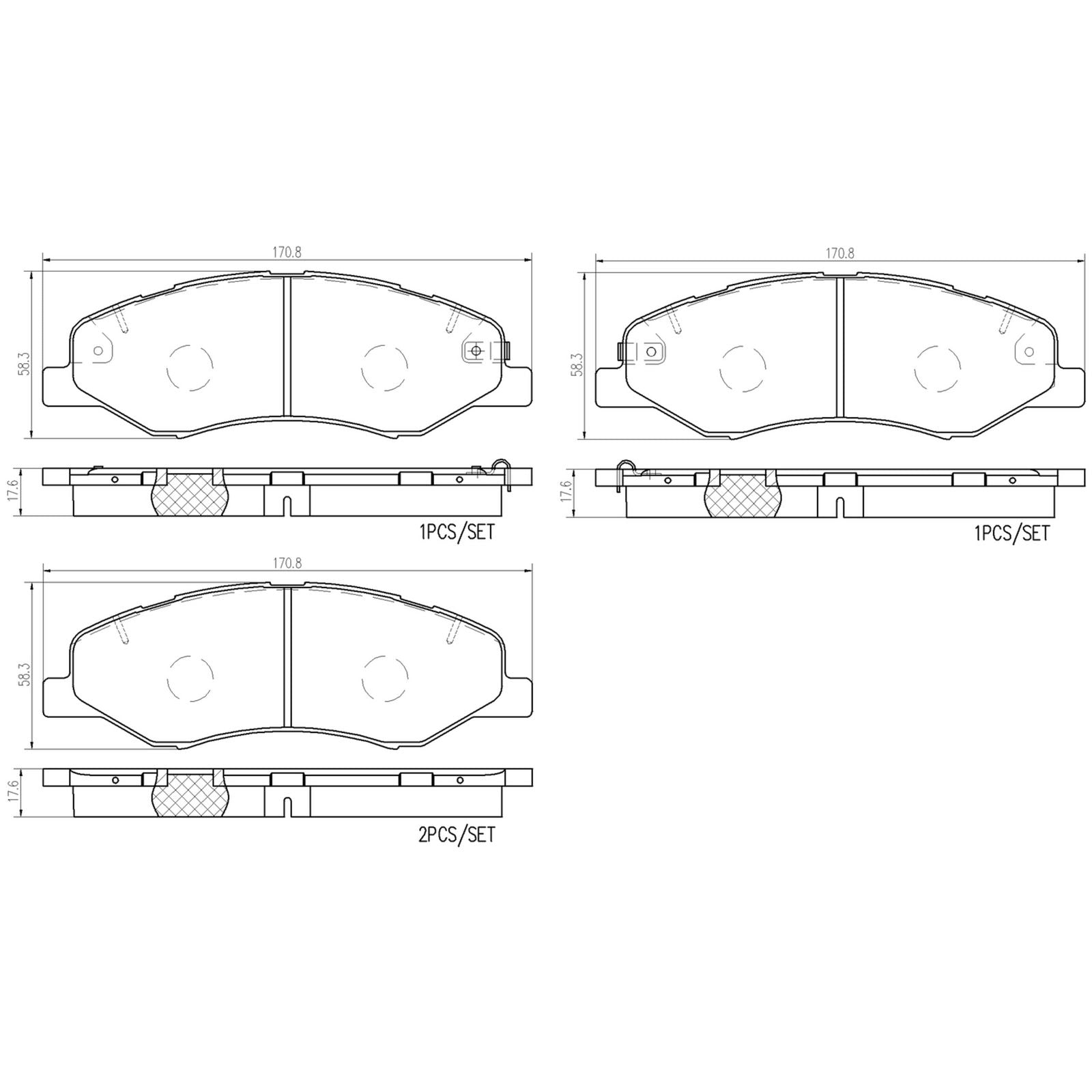 Керамические передние тормозные колодки Brembo PRIME P28102N