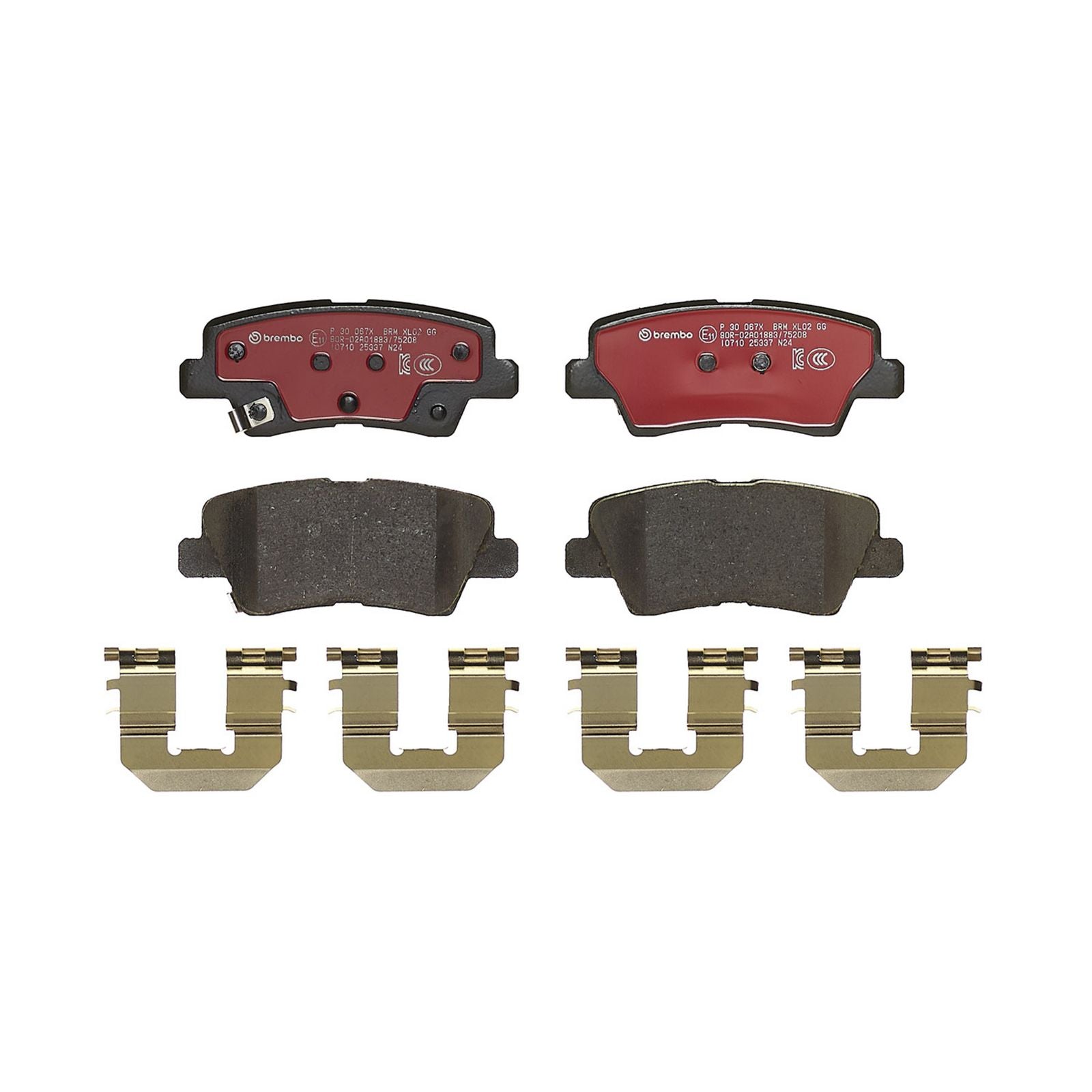 Задние тормозные колодки с низким содержанием металла Brembo XTRA P30067X