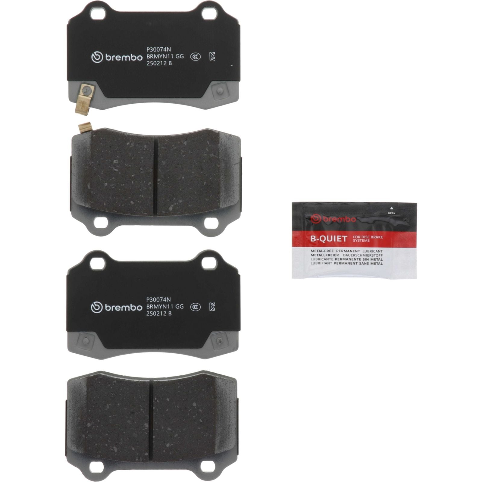 Керамические задние тормозные колодки Brembo PRIME P30074N