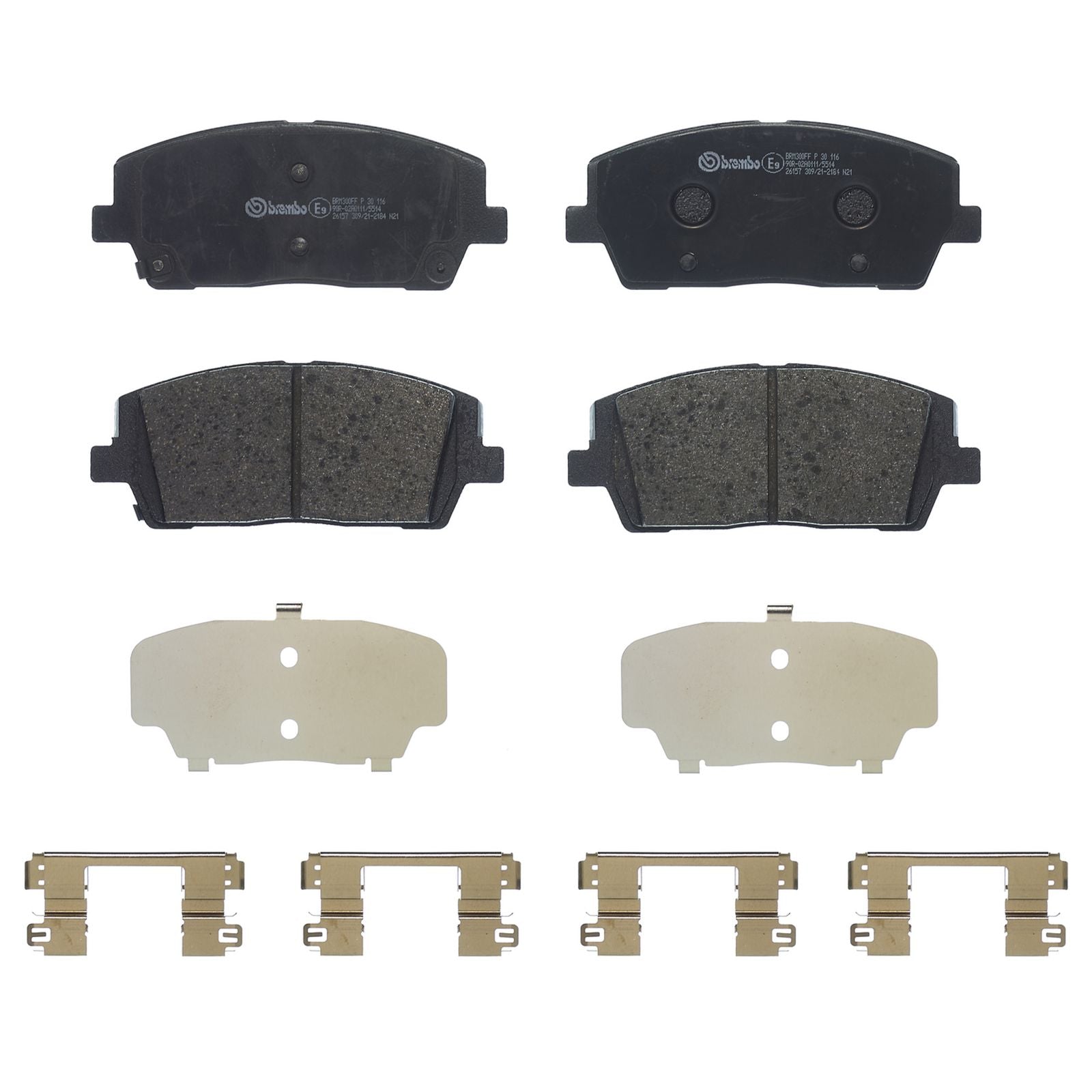 Передние тормозные колодки с низким содержанием металла Brembo PRIME P30116