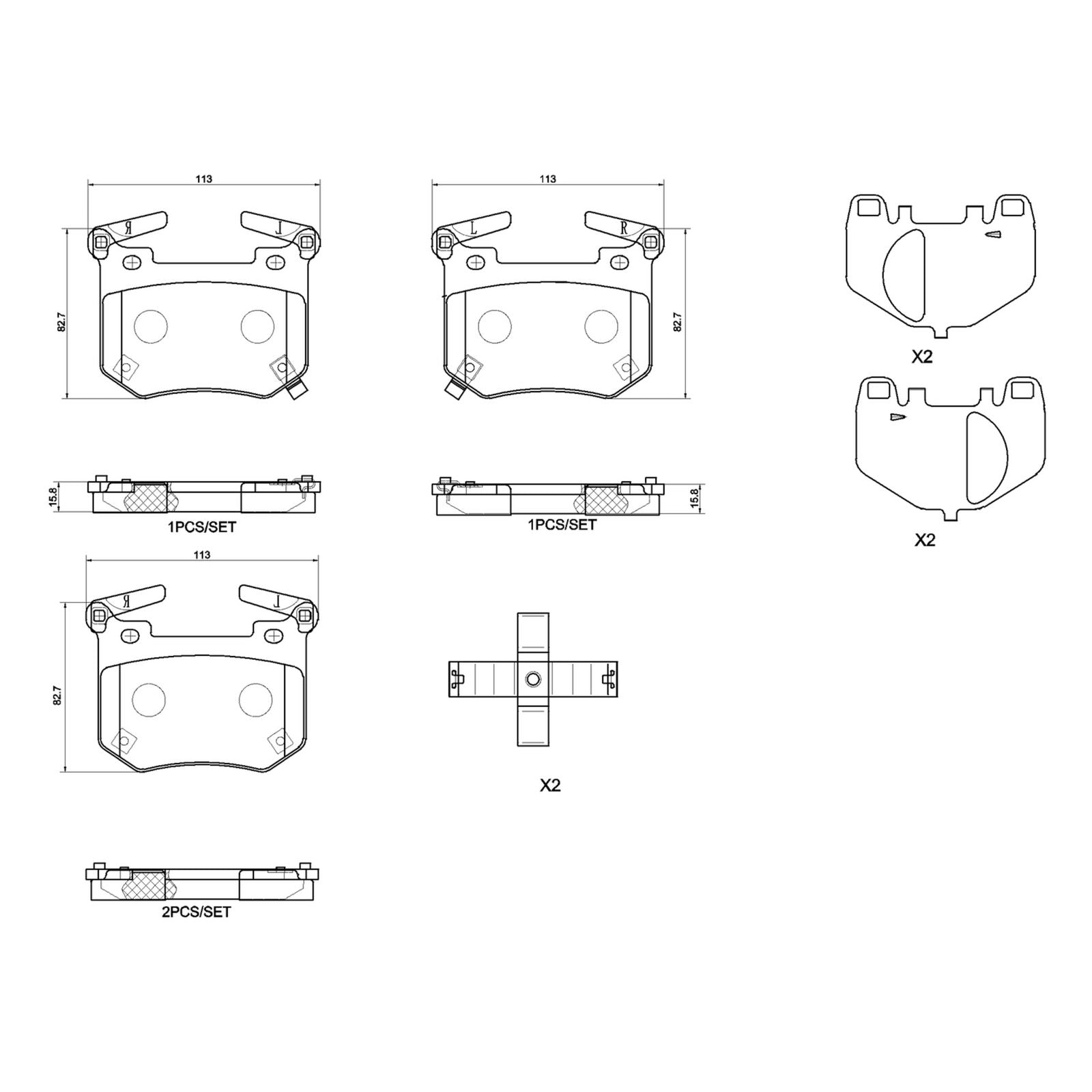 Керамические задние тормозные колодки Brembo PRIME P30124N
