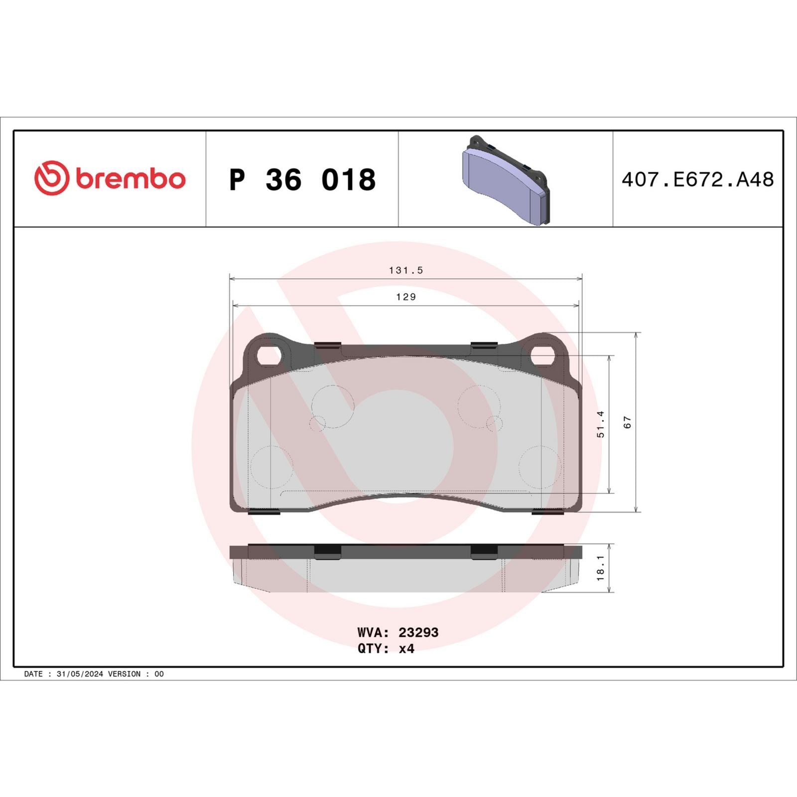 Передние тормозные колодки с низким содержанием металла Brembo PRIME P36018