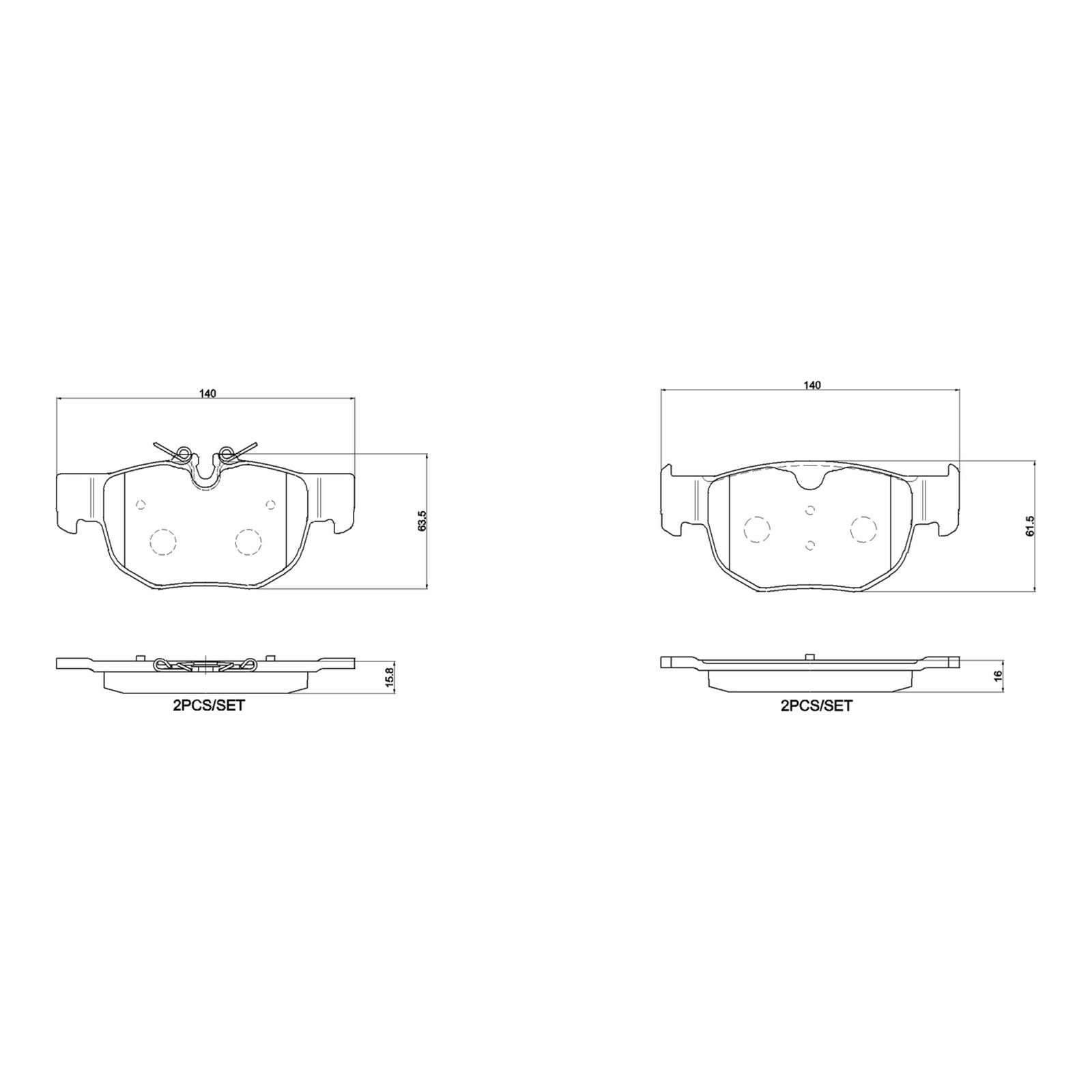 Керамические задние тормозные колодки Brembo PRIME P36039N