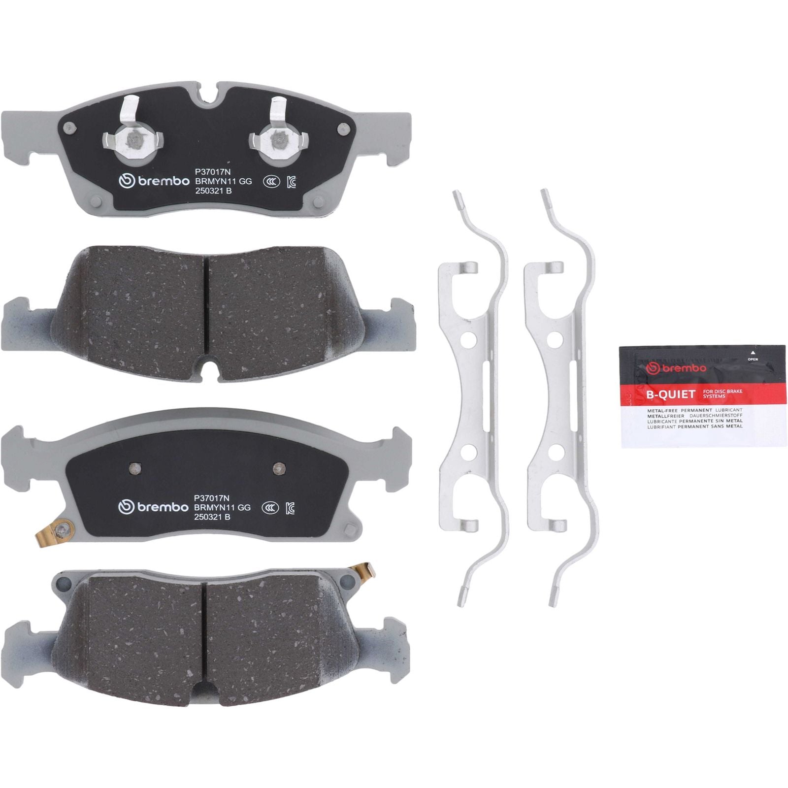 Керамические передние тормозные колодки Brembo PRIME P37017N