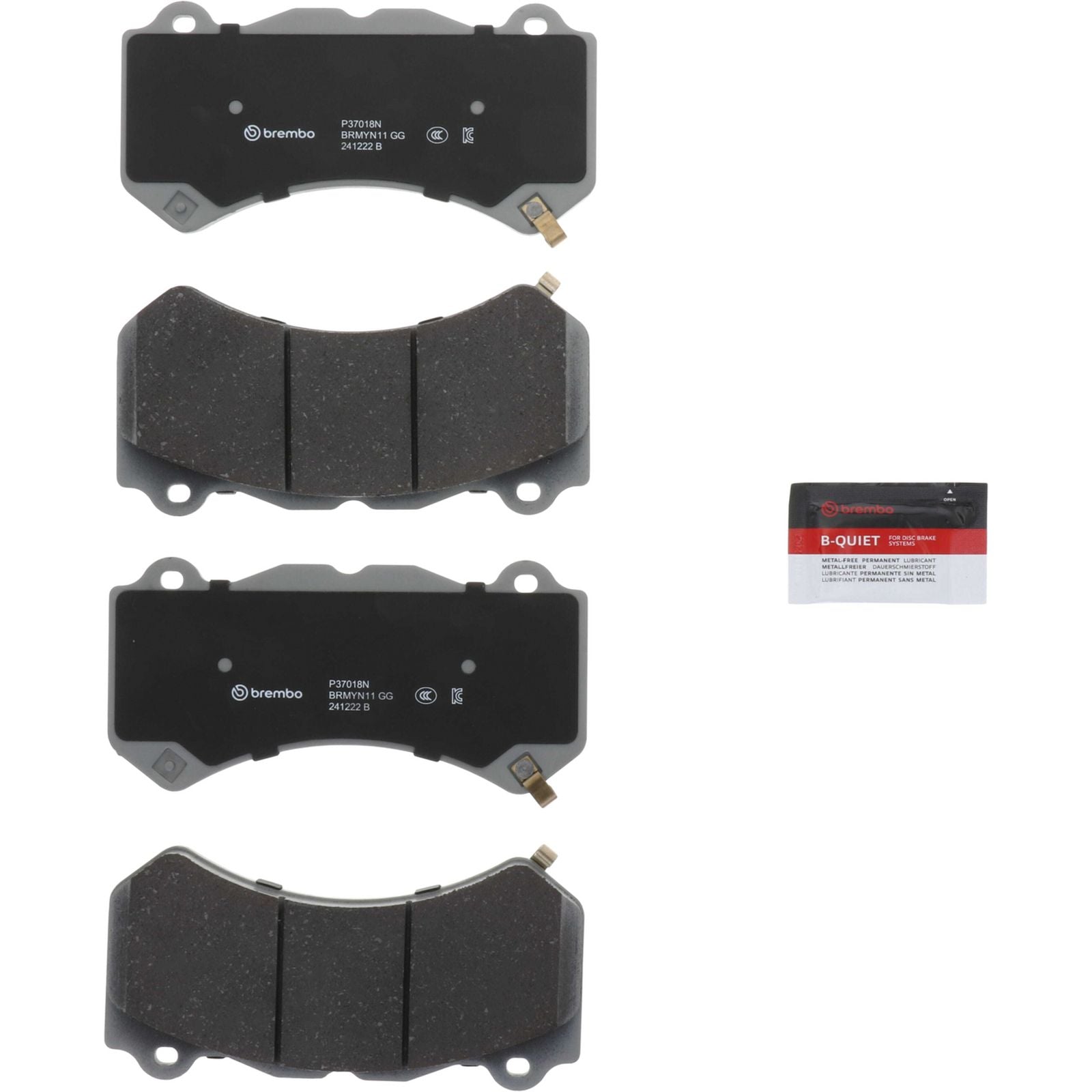 Керамические передние тормозные колодки Brembo PRIME P37018N