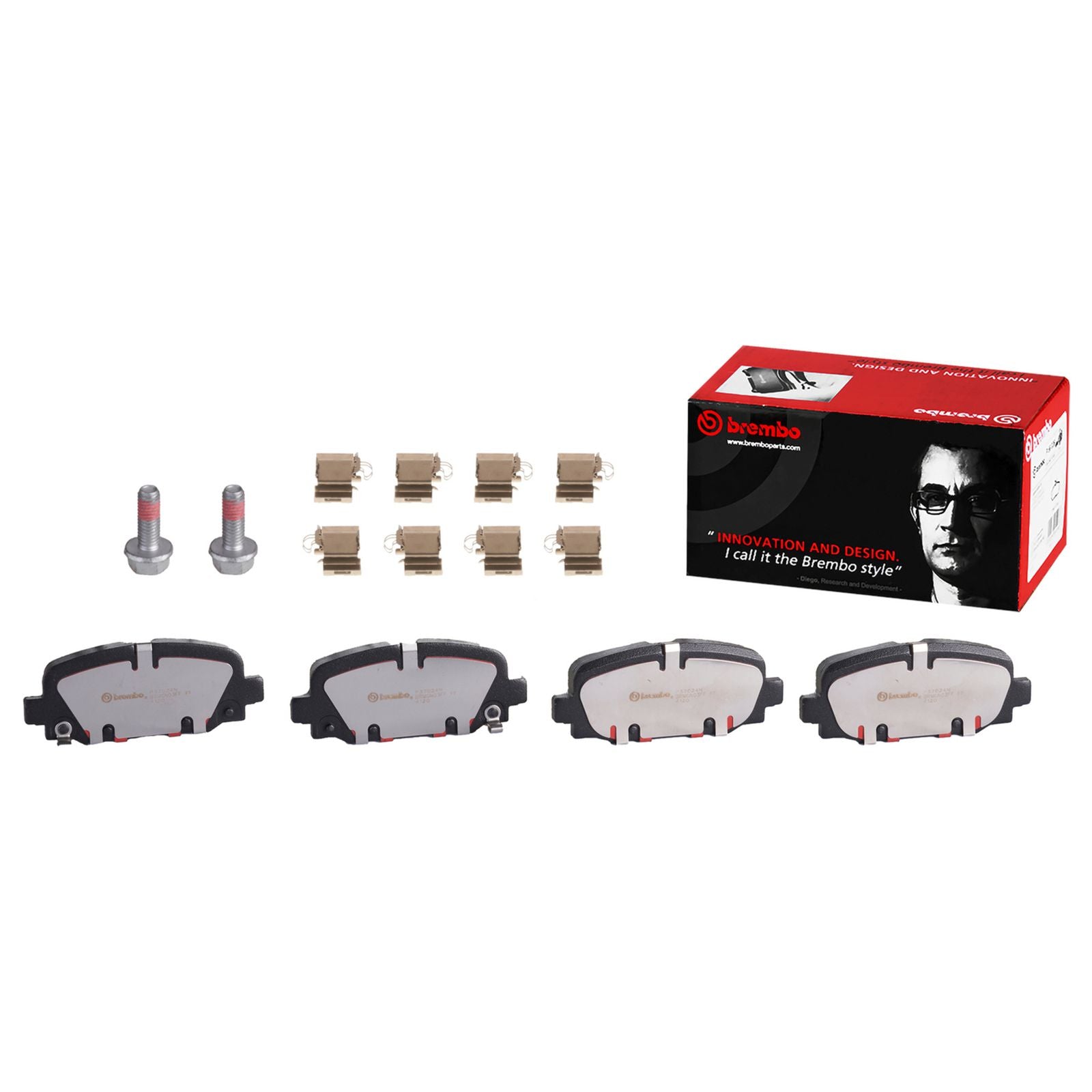 Керамические задние тормозные колодки Brembo PRIME P37024N