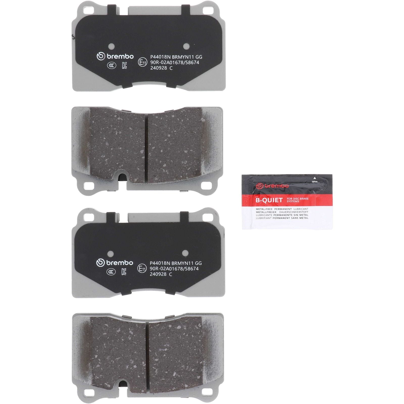 Керамические передние тормозные колодки Brembo PRIME P44018N