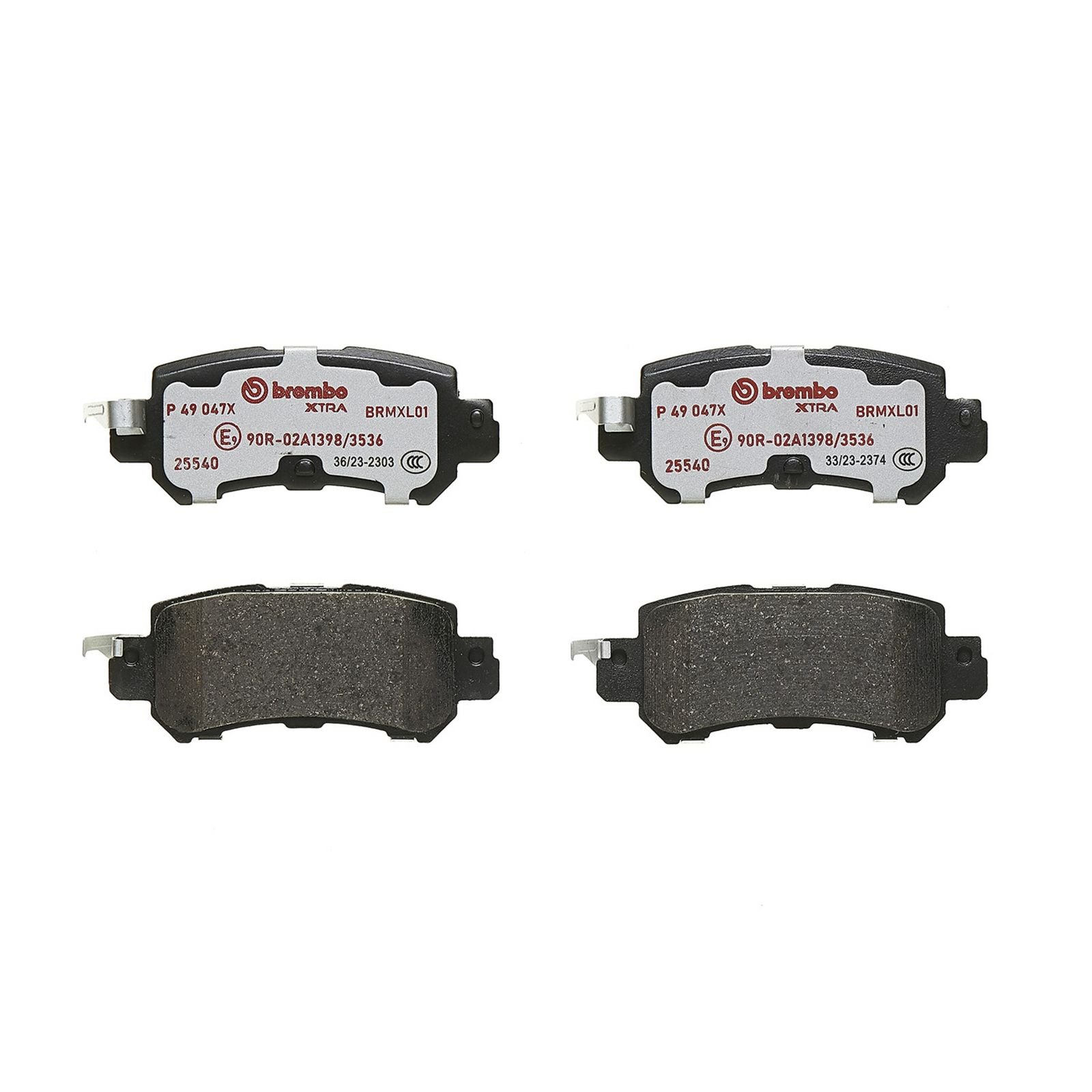 Задние тормозные колодки с низким содержанием металла Brembo XTRA P49047X