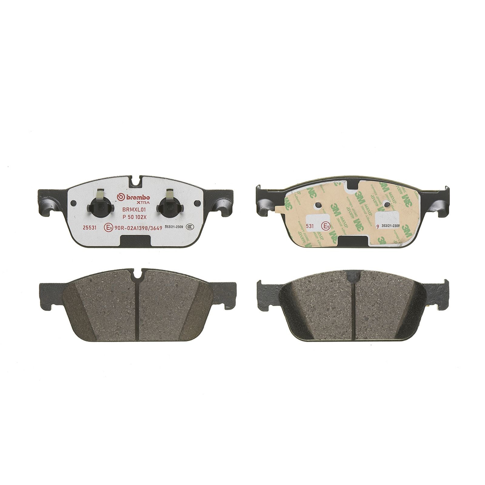 Передние тормозные колодки с низким содержанием металла Brembo XTRA P50102X