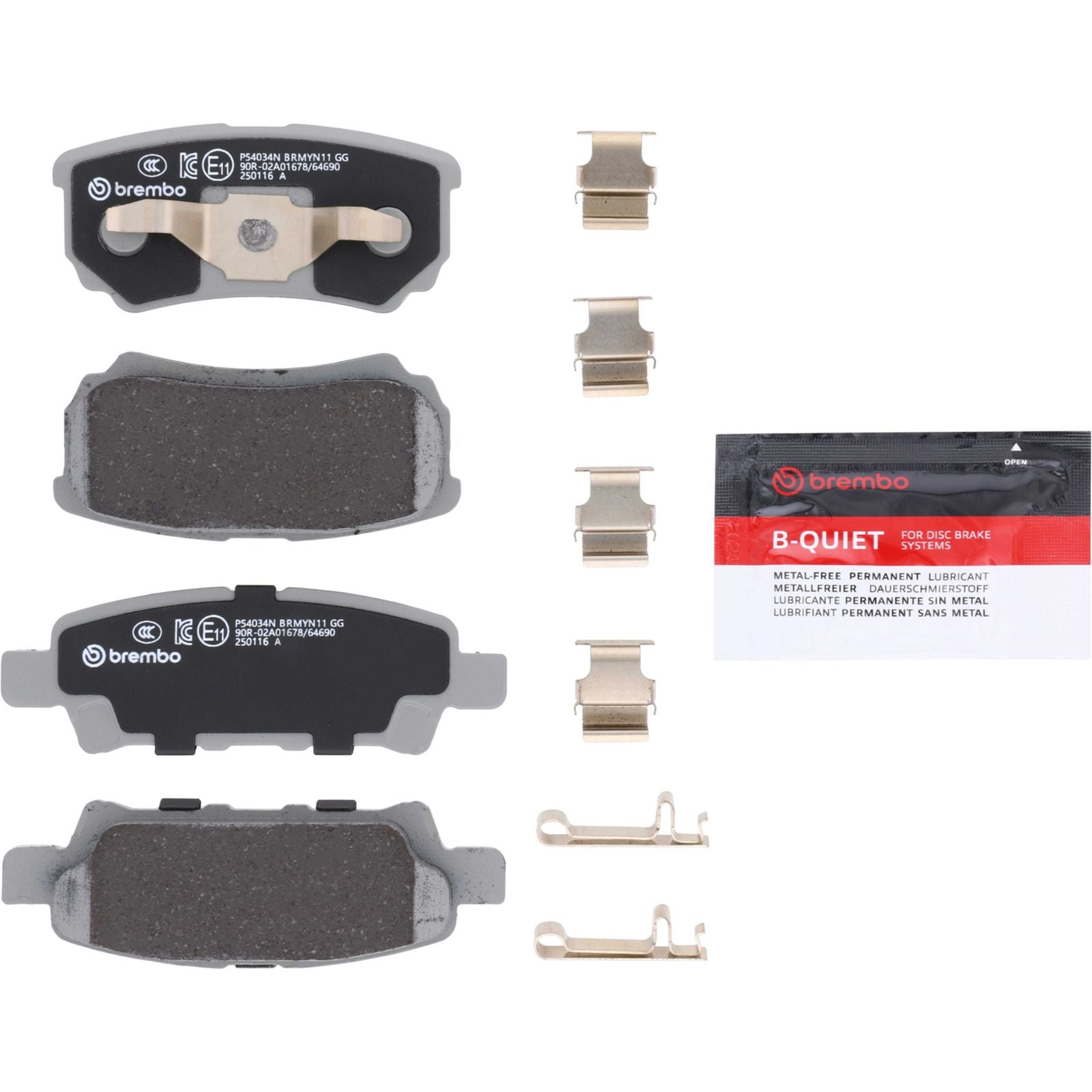 Керамические задние тормозные колодки Brembo PRIME P54034N