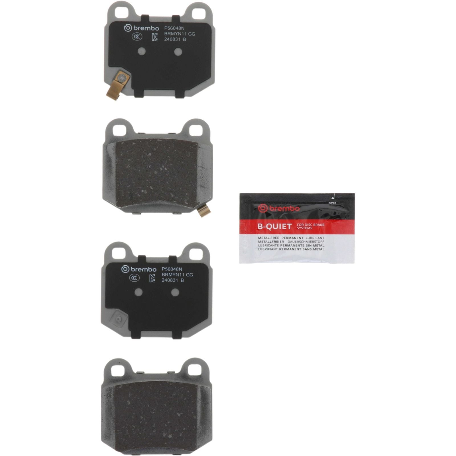 Керамические задние тормозные колодки Brembo PRIME P56048N