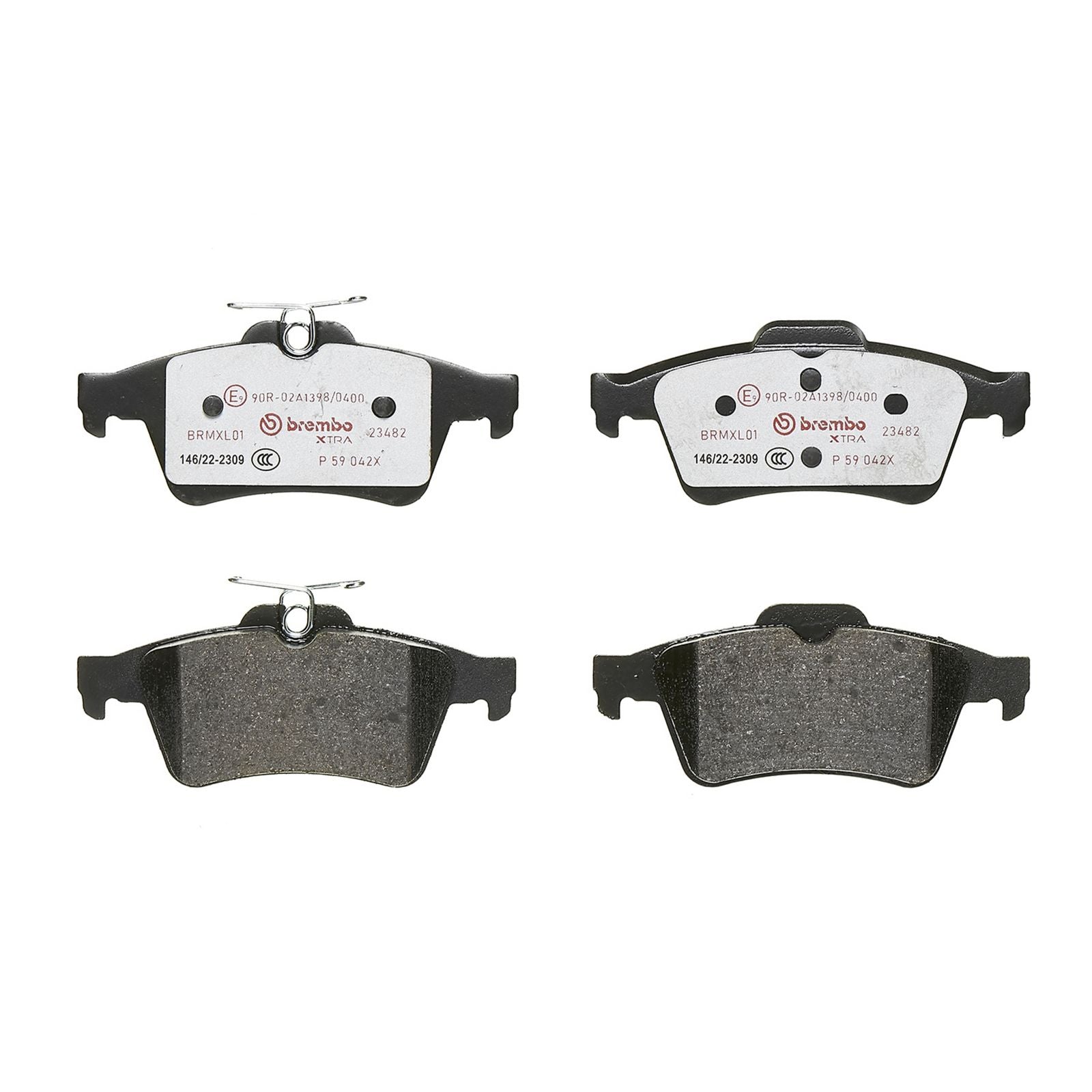 Задние тормозные колодки с низким содержанием металла Brembo XTRA P59042X
