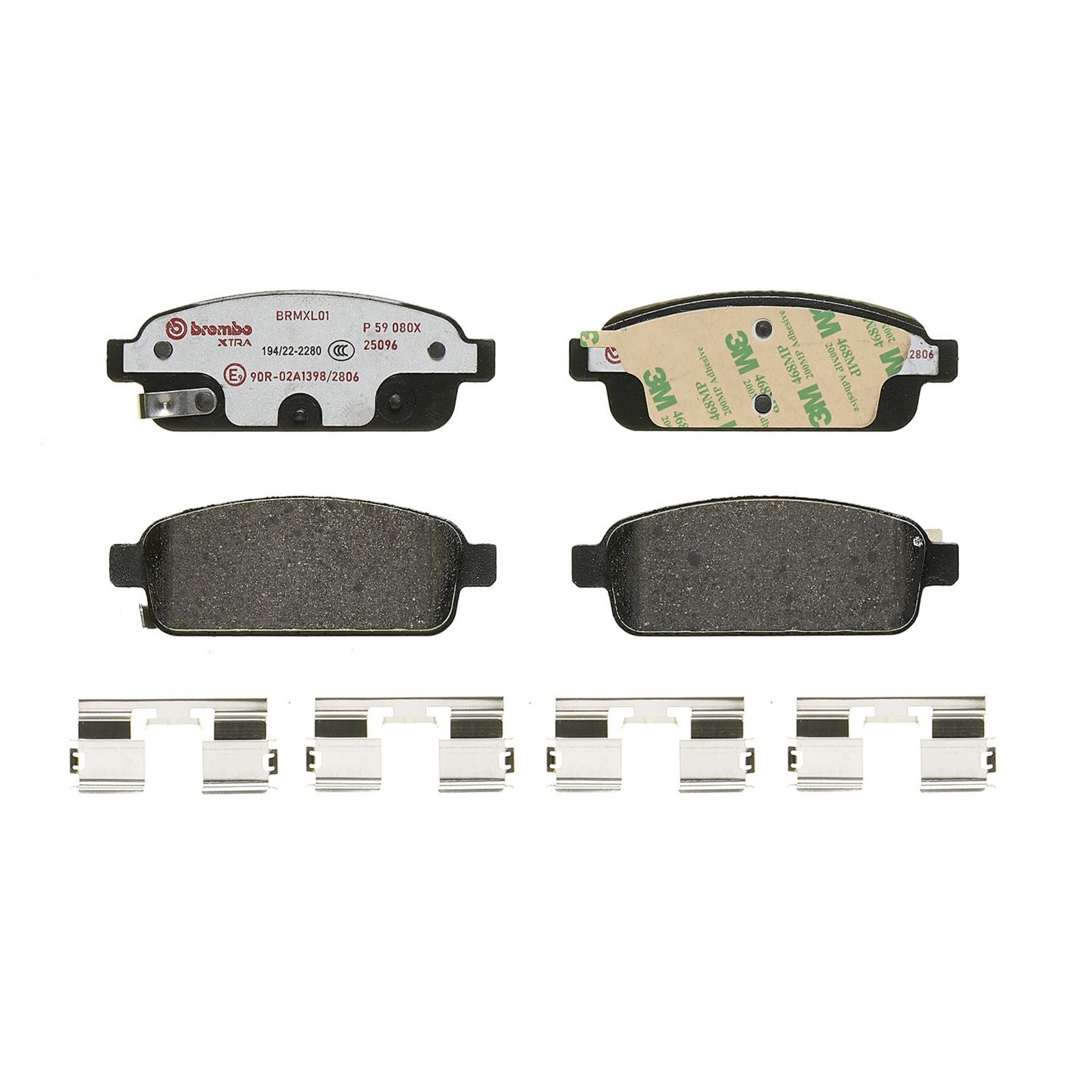 Задние тормозные колодки с низким содержанием металла Brembo XTRA P59080X