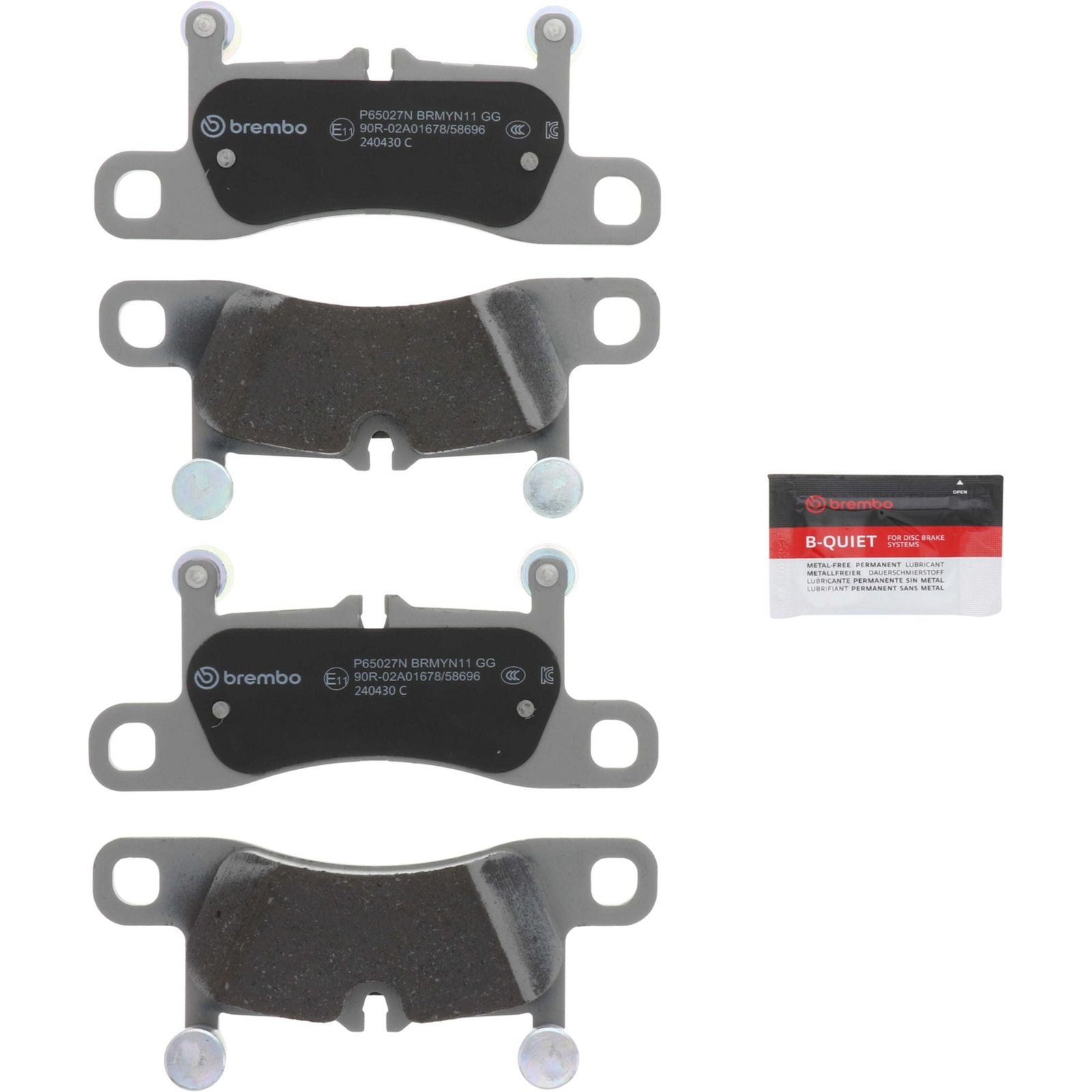 Керамические задние тормозные колодки Brembo PRIME P65027N