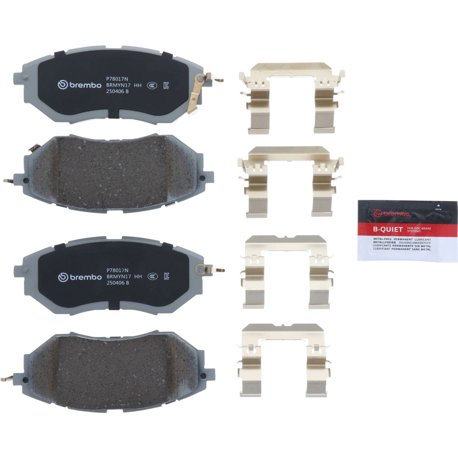Керамические передние тормозные колодки Brembo PRIME P78017N