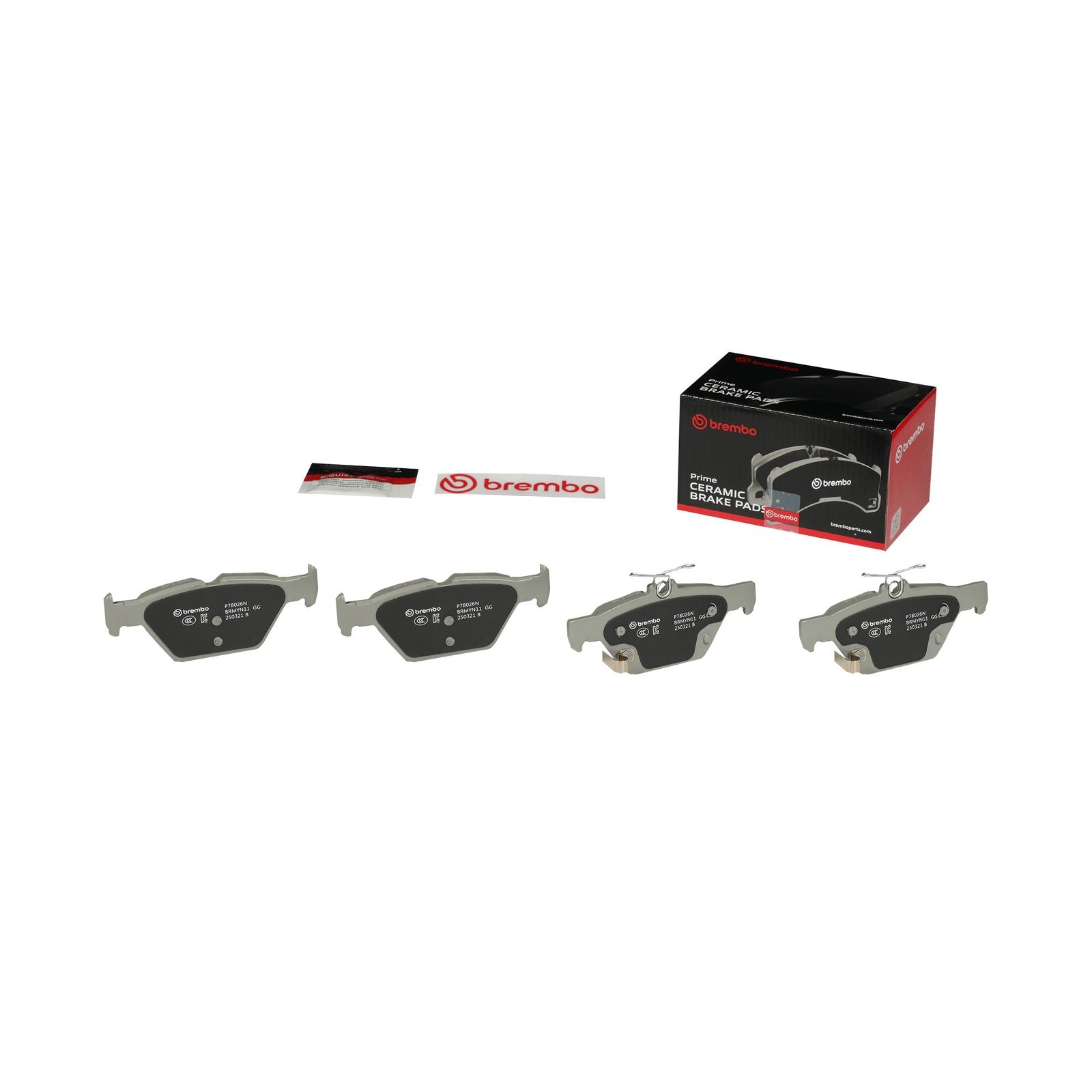 Керамические задние тормозные колодки Brembo PRIME P78026N