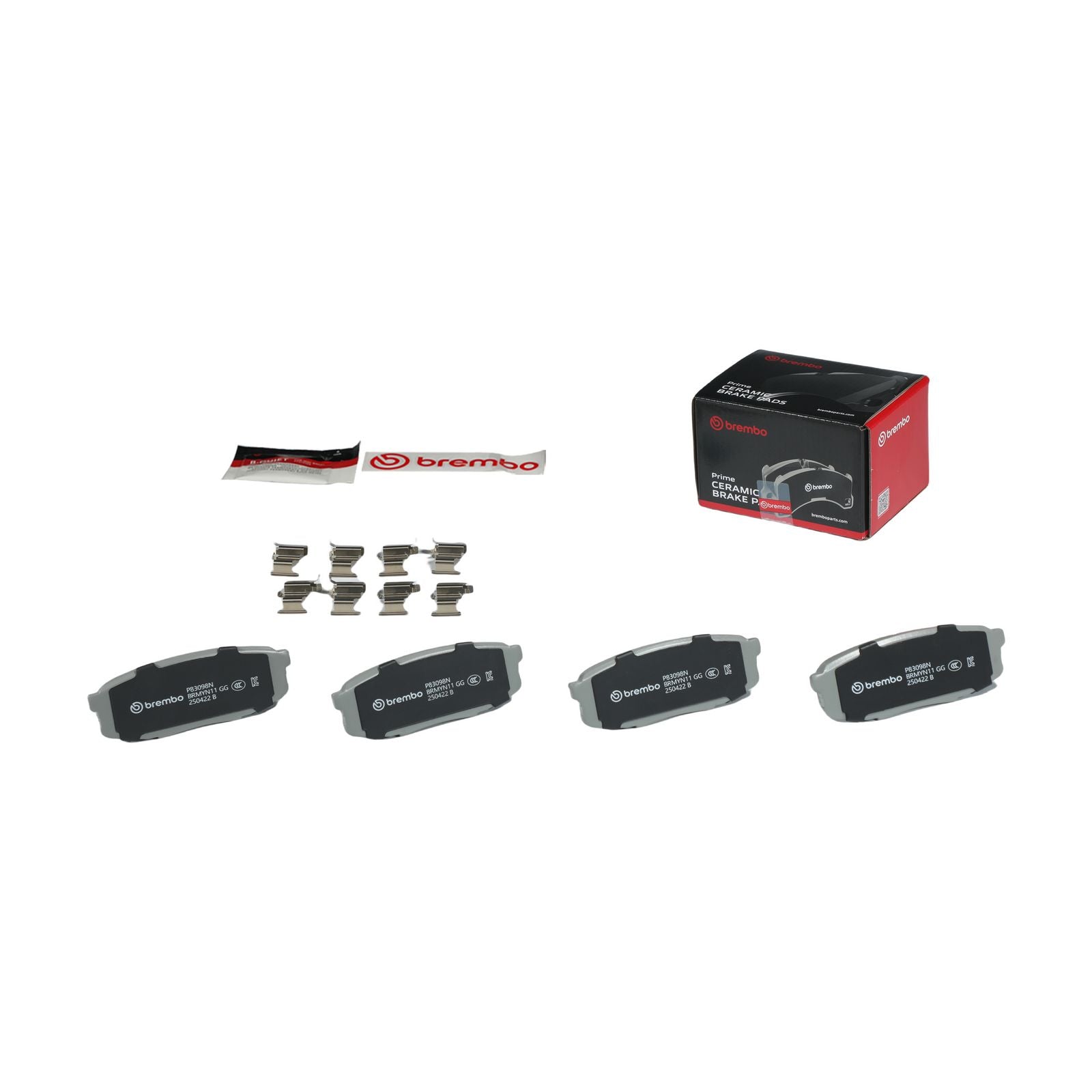 Керамические задние тормозные колодки Brembo PRIME P83098N