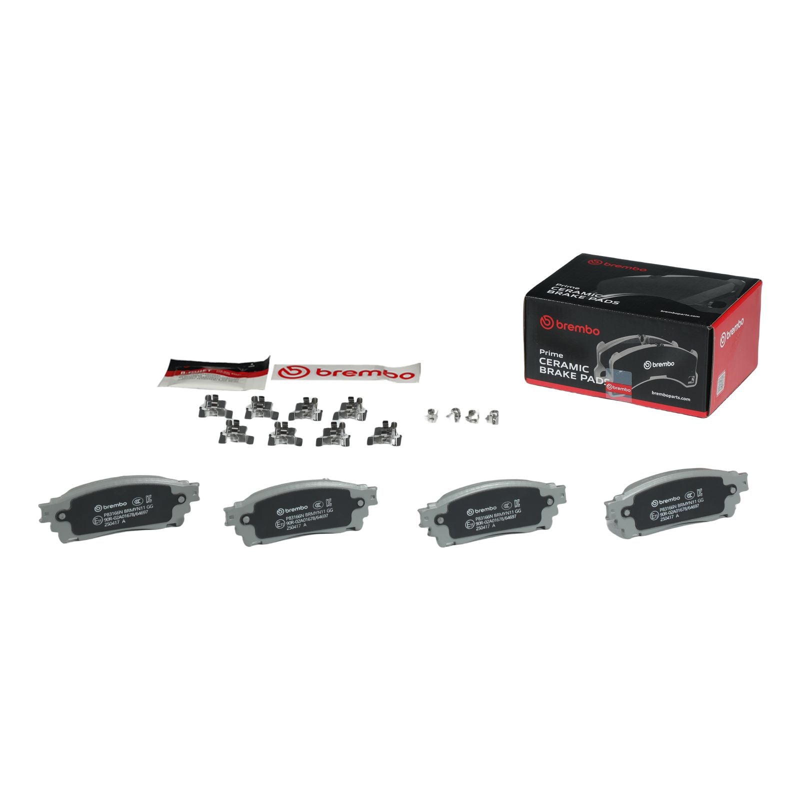 Керамические задние тормозные колодки Brembo PRIME P83166N