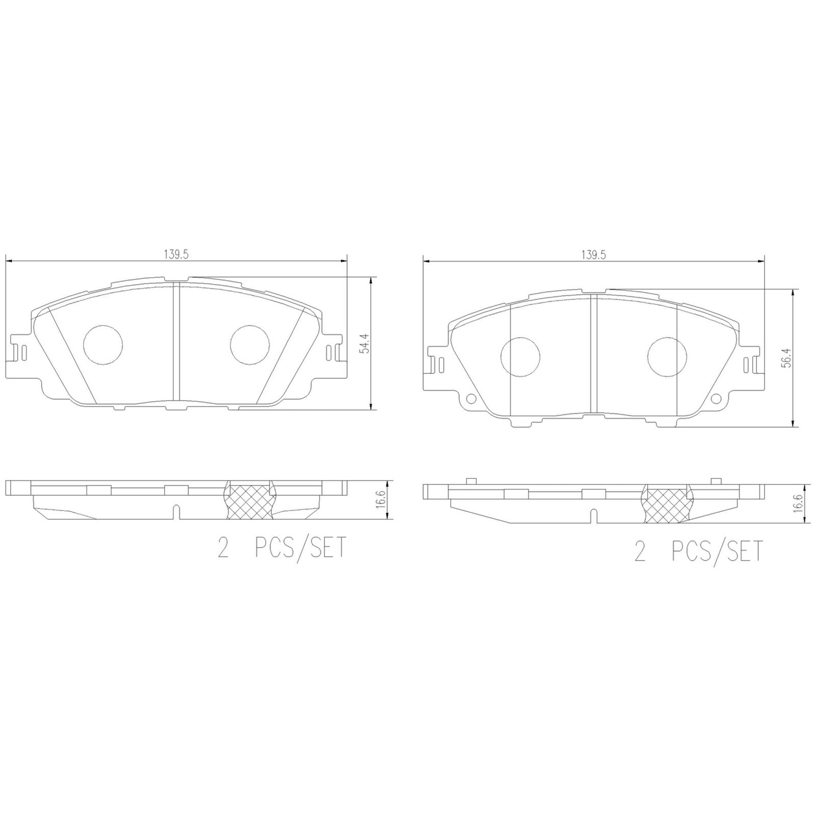 Керамические передние тормозные колодки Brembo PRIME P83175N