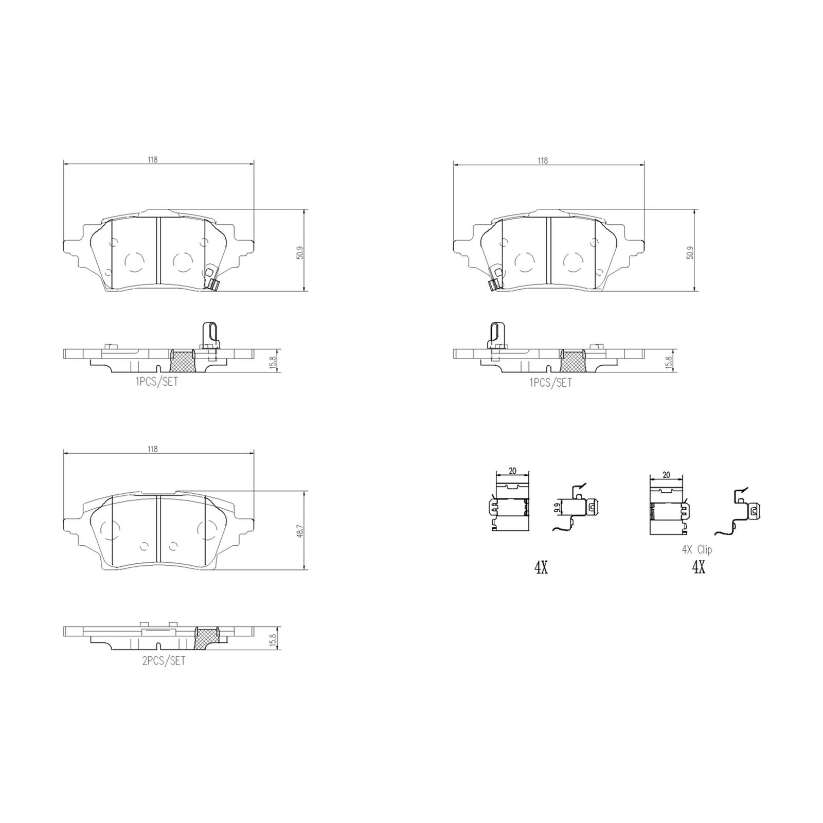 Керамические задние тормозные колодки Brembo PRIME P83178N